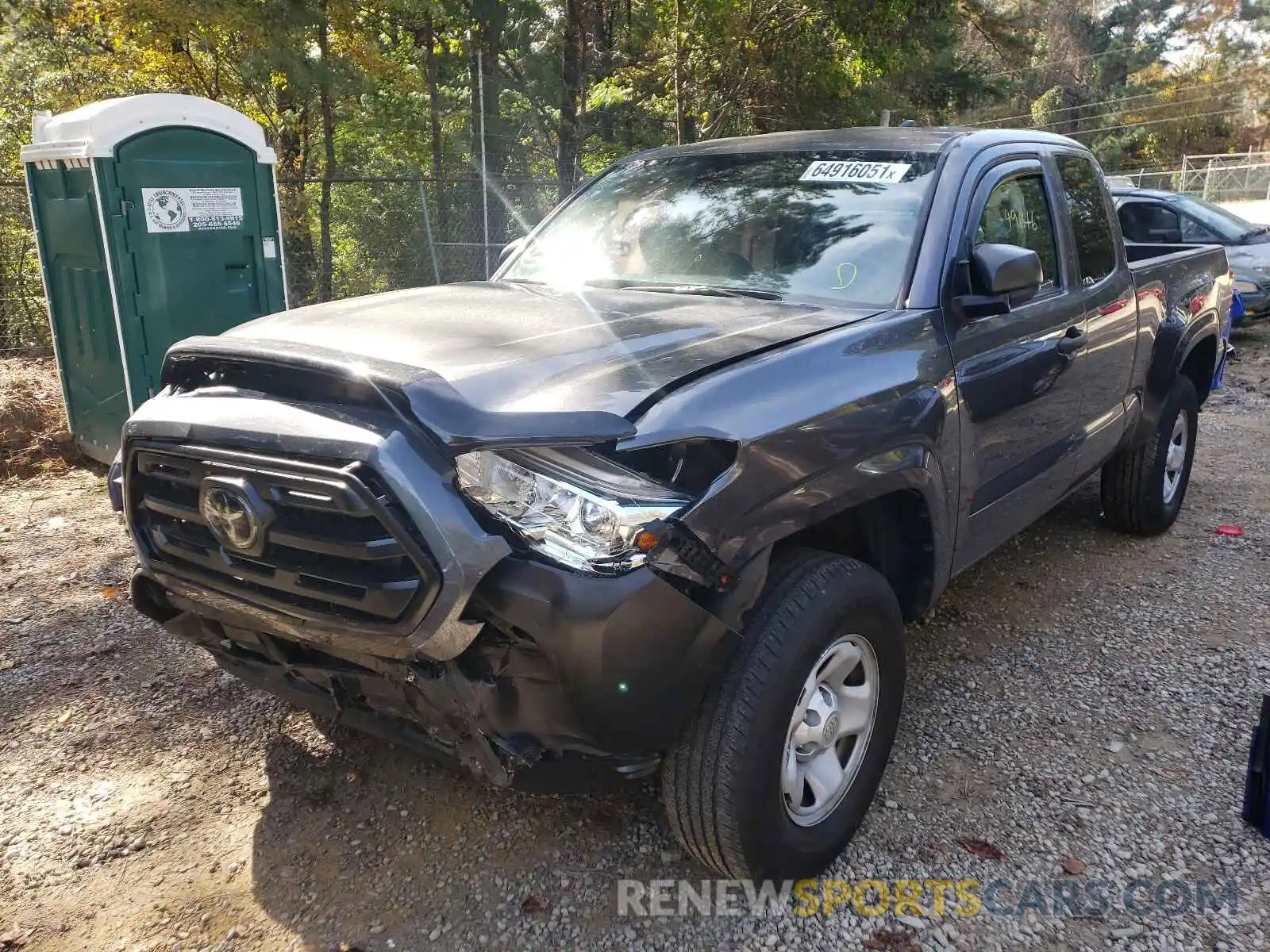 2 Photograph of a damaged car 5TFRX5GNXKX143713 TOYOTA TACOMA 2019