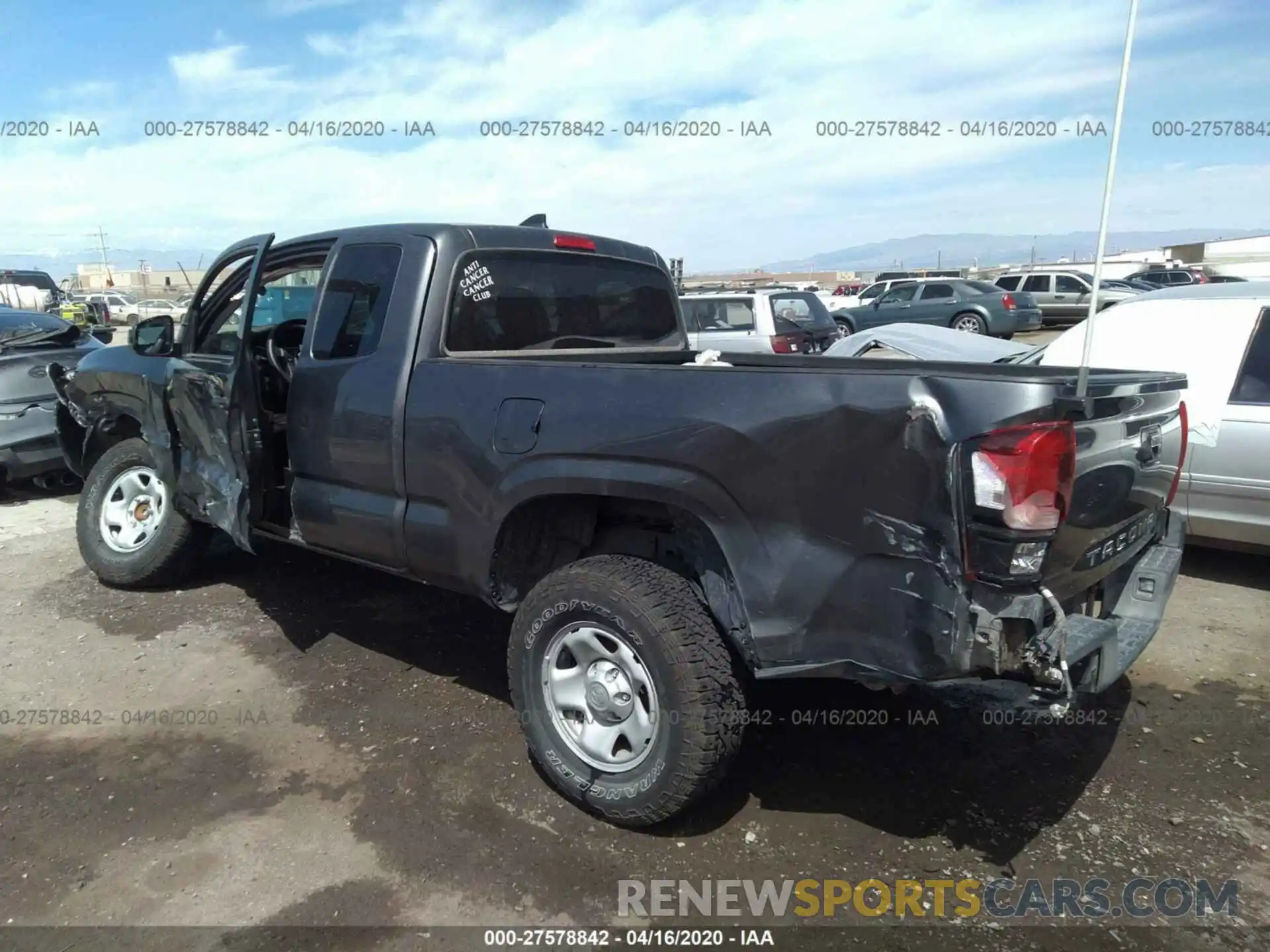 3 Photograph of a damaged car 5TFRX5GNXKX146529 TOYOTA TACOMA 2019