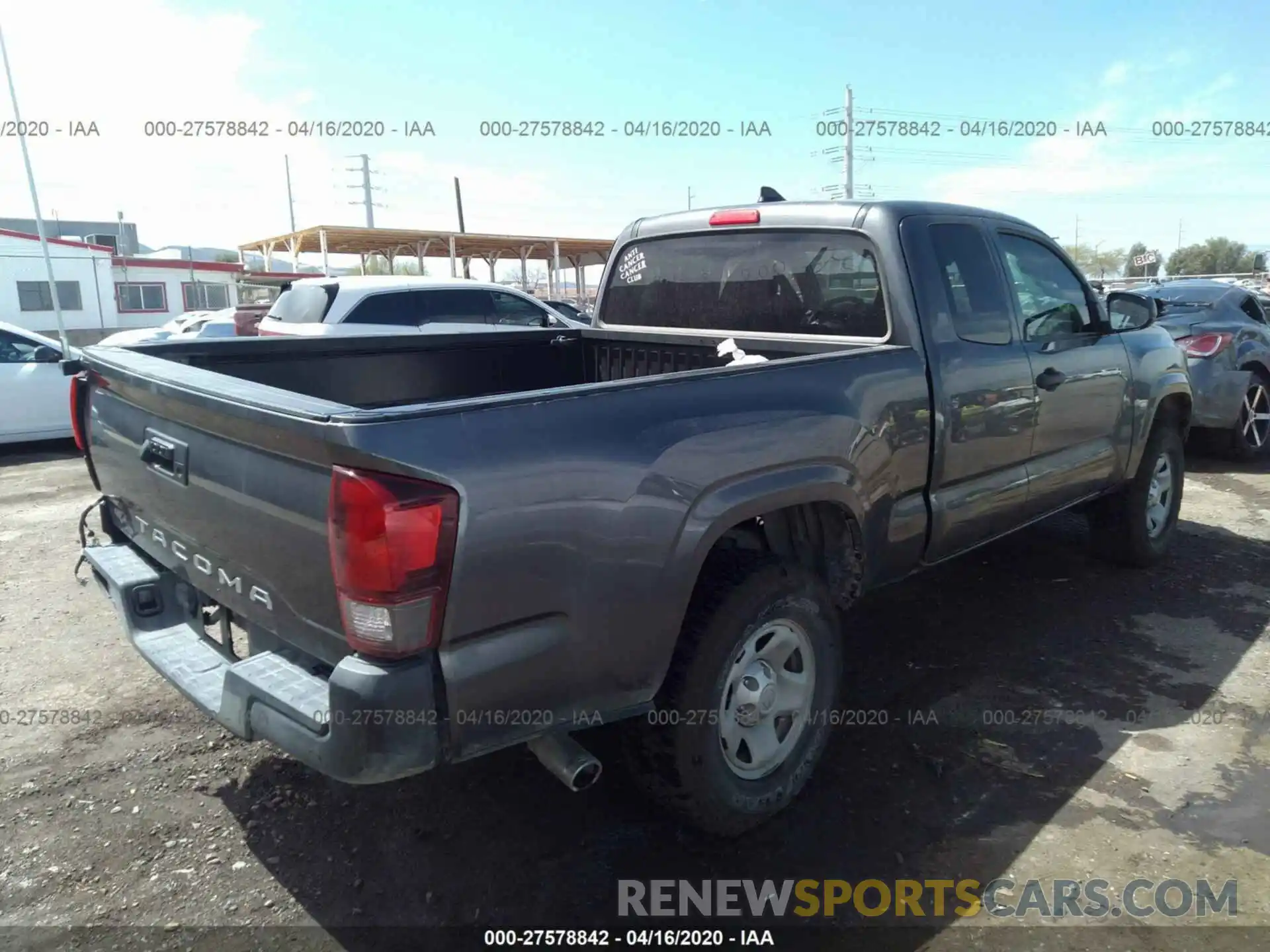 4 Photograph of a damaged car 5TFRX5GNXKX146529 TOYOTA TACOMA 2019