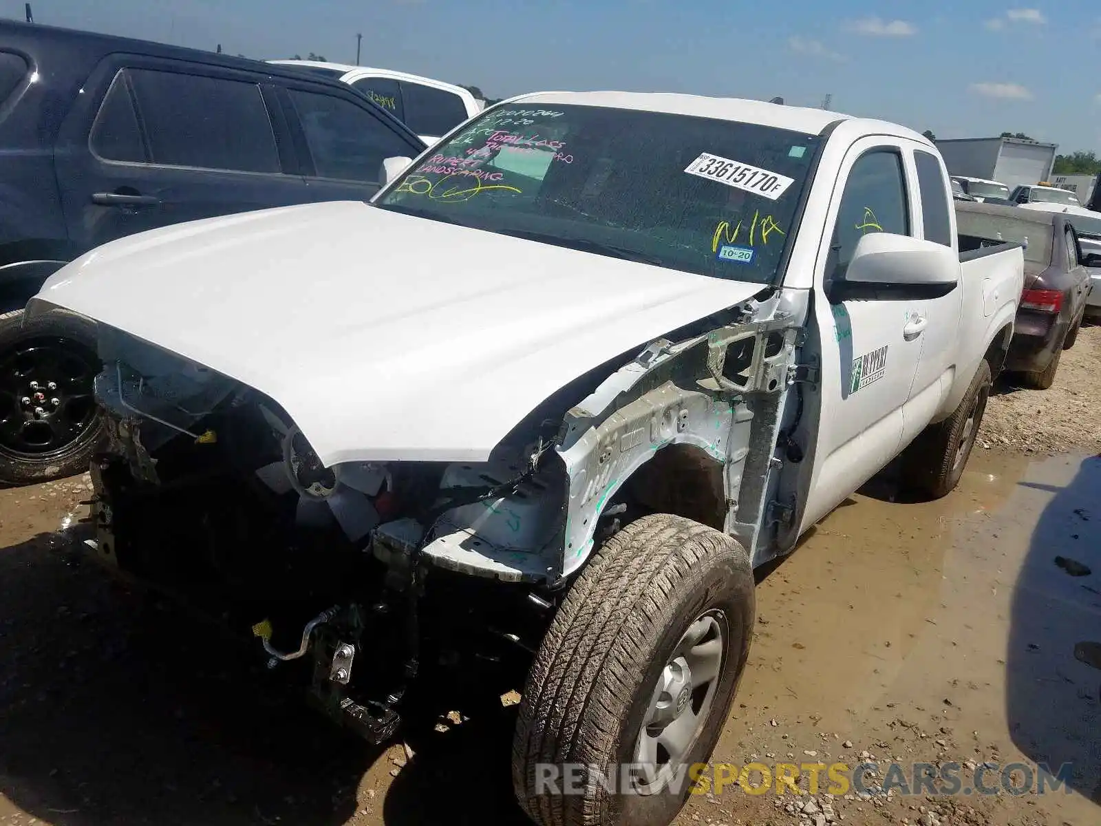 2 Photograph of a damaged car 5TFRX5GNXKX148474 TOYOTA TACOMA 2019