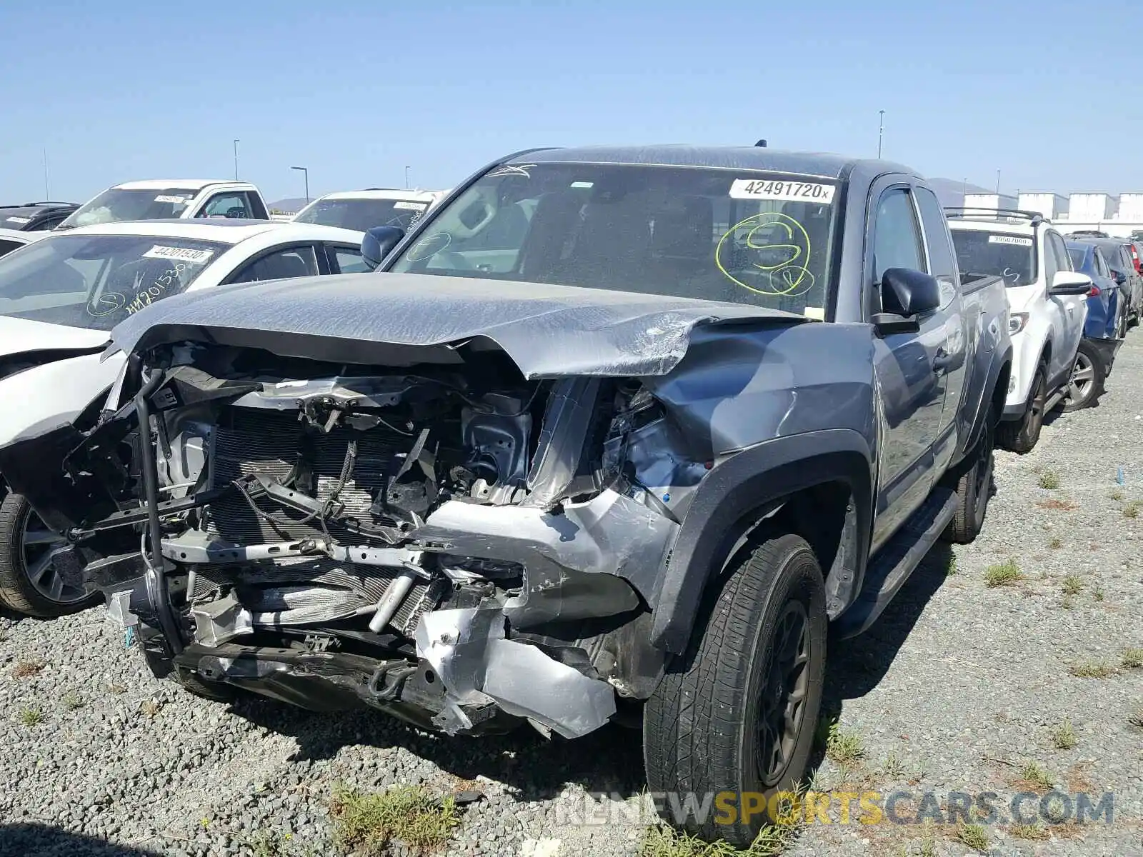 2 Photograph of a damaged car 5TFRX5GNXKX148930 TOYOTA TACOMA 2019