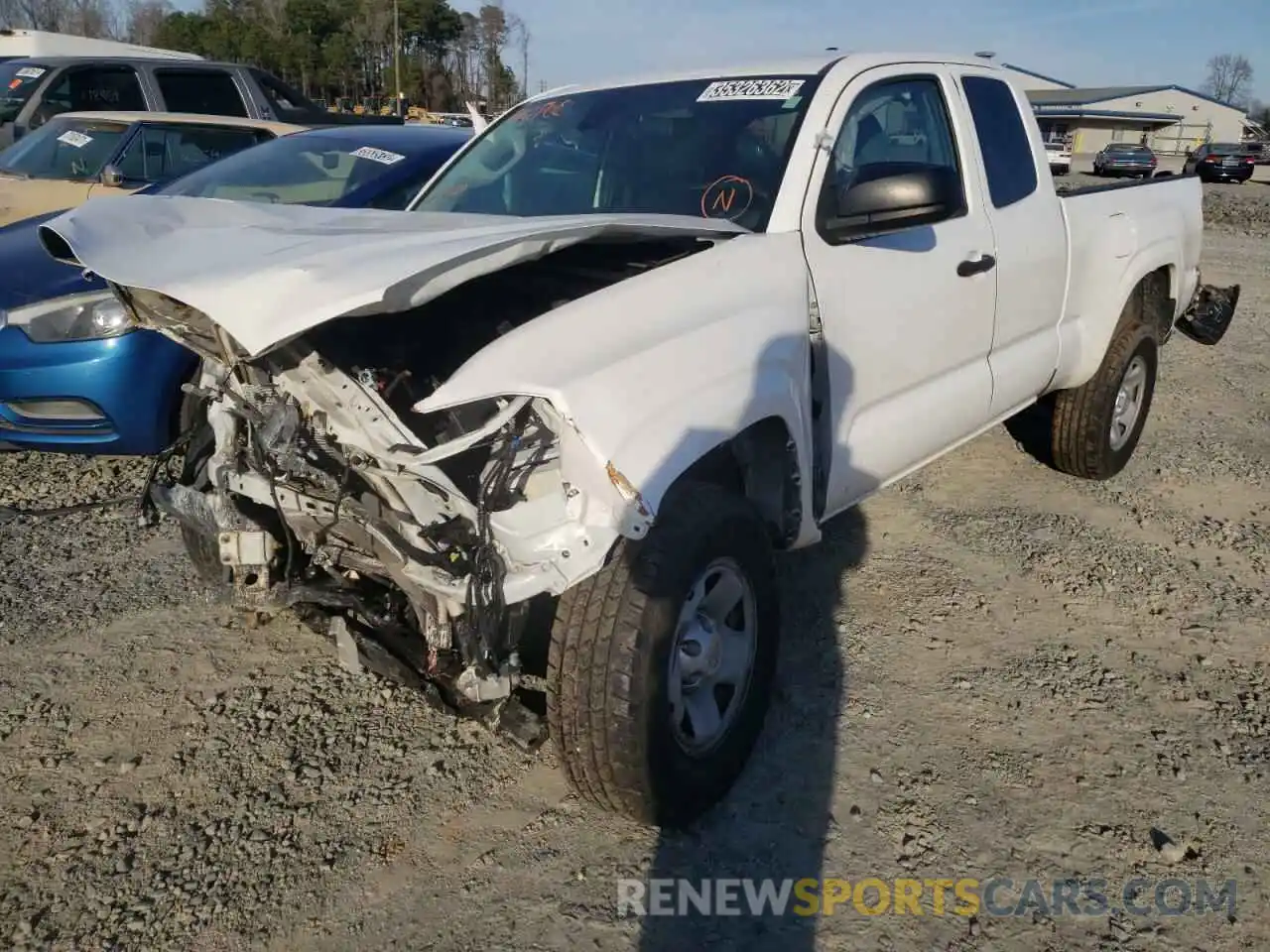 2 Photograph of a damaged car 5TFRX5GNXKX153268 TOYOTA TACOMA 2019