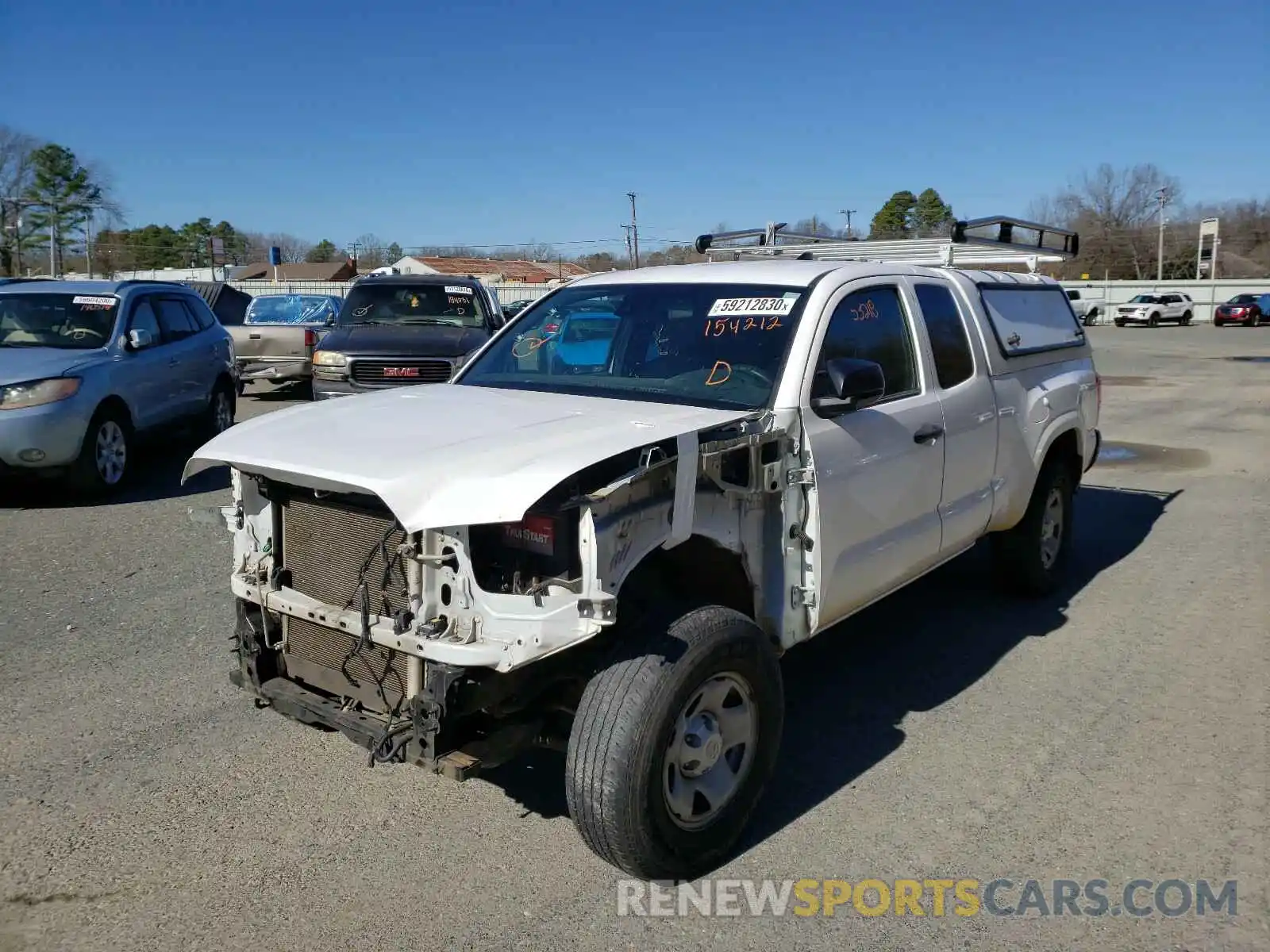 2 Photograph of a damaged car 5TFRX5GNXKX154212 TOYOTA TACOMA 2019