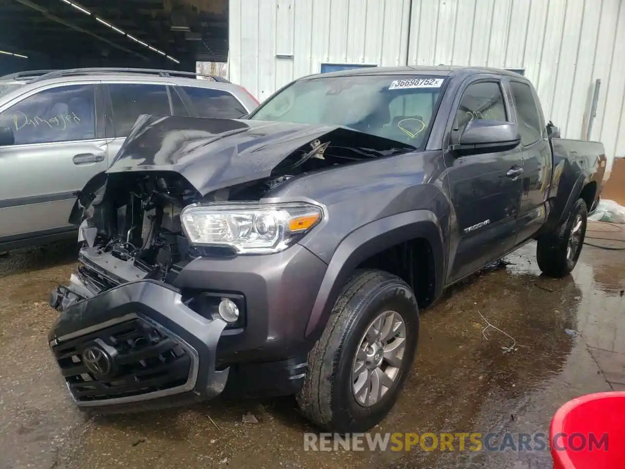 2 Photograph of a damaged car 5TFRZ5CN0KX080086 TOYOTA TACOMA 2019