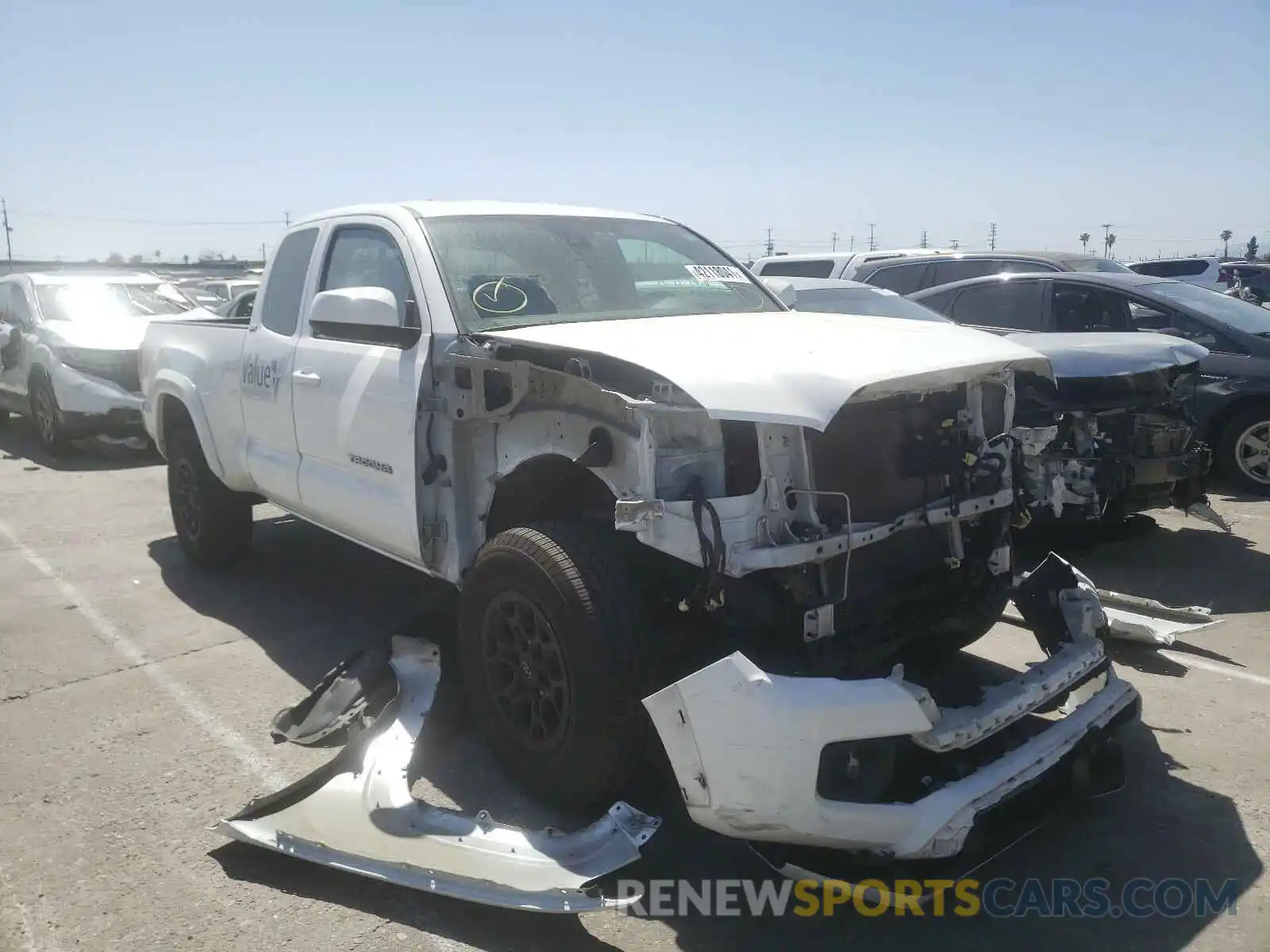 1 Photograph of a damaged car 5TFRZ5CN1KX079741 TOYOTA TACOMA 2019