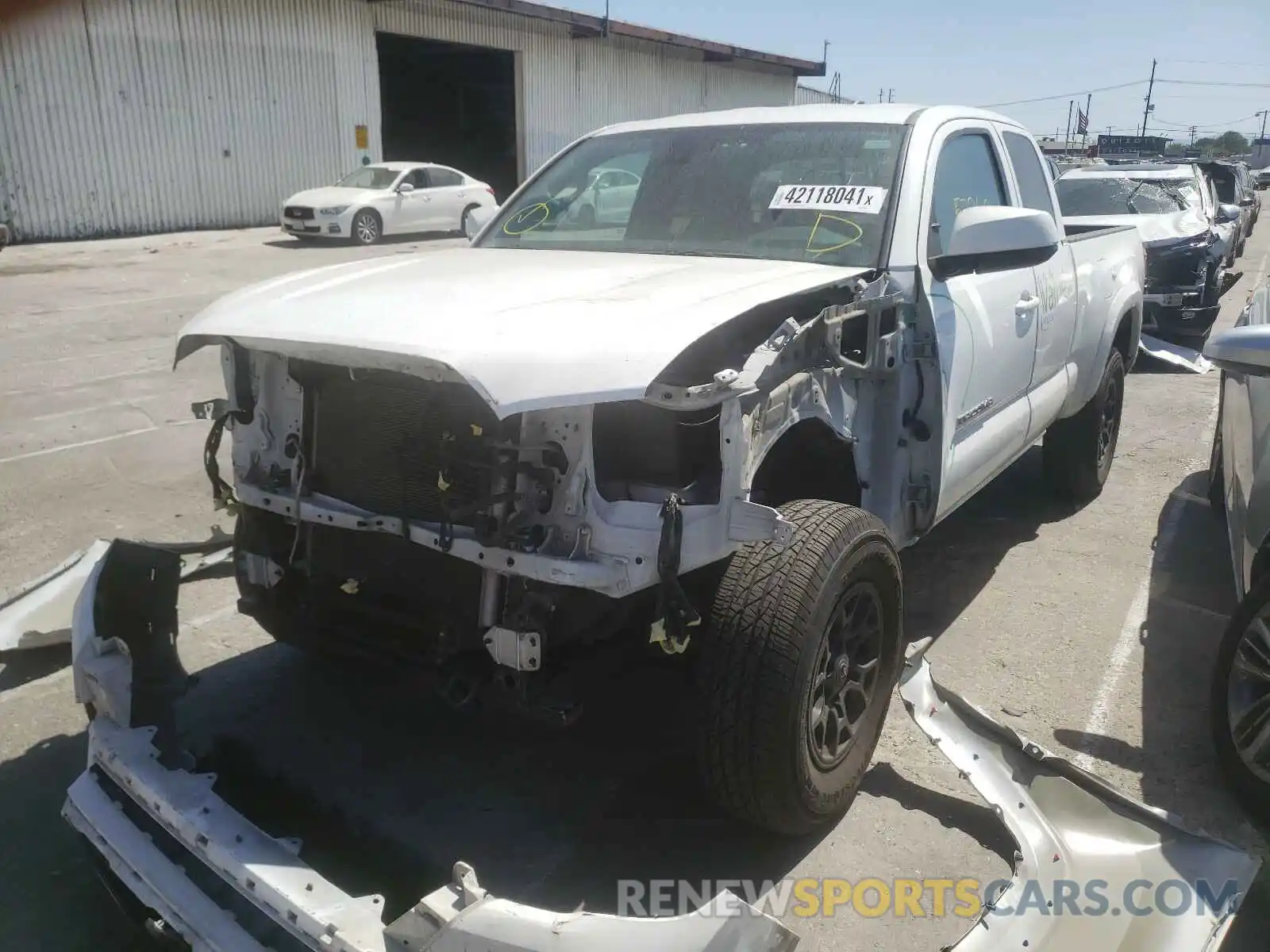 2 Photograph of a damaged car 5TFRZ5CN1KX079741 TOYOTA TACOMA 2019