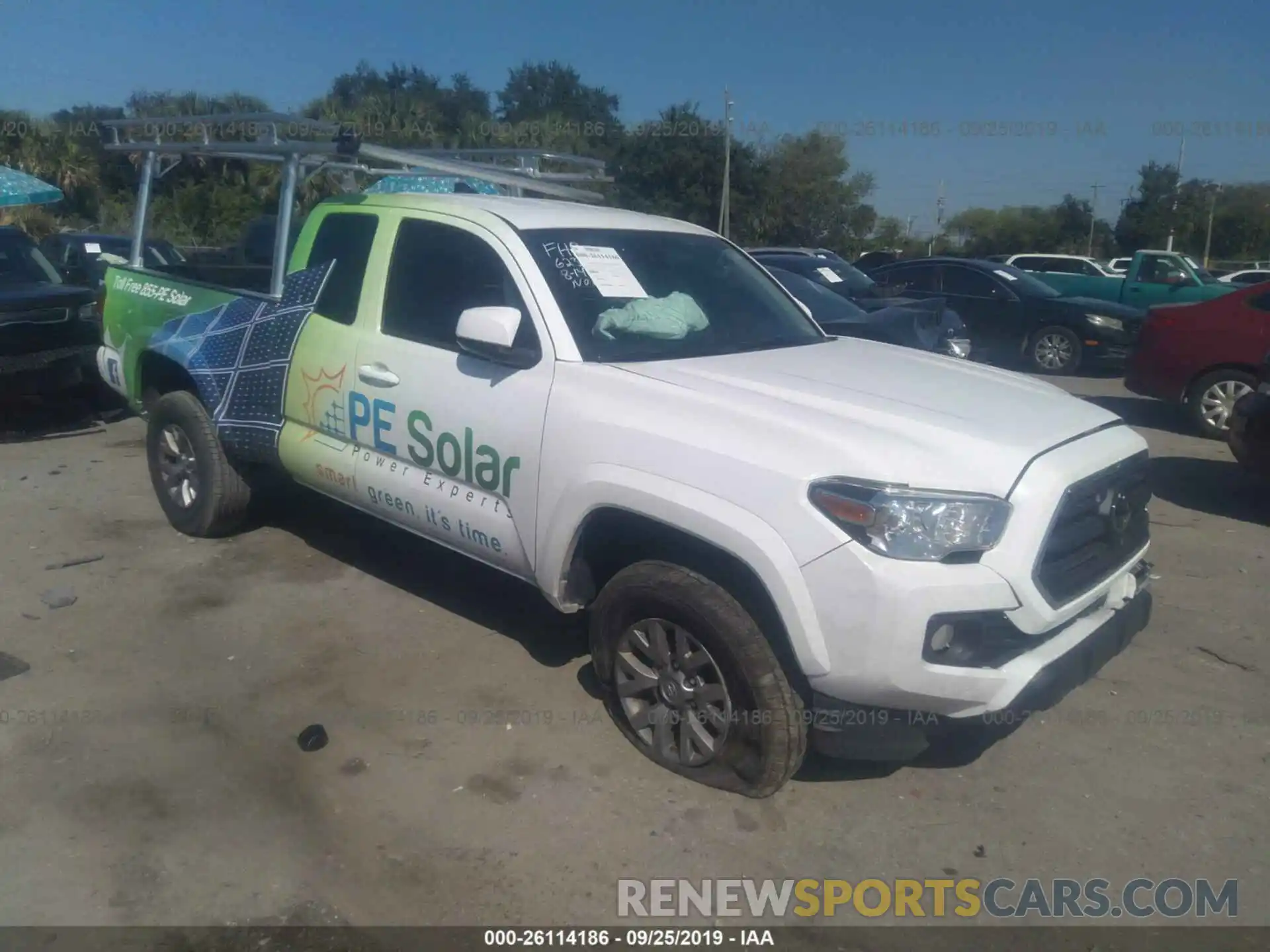 1 Photograph of a damaged car 5TFRZ5CN2KX073608 TOYOTA TACOMA 2019