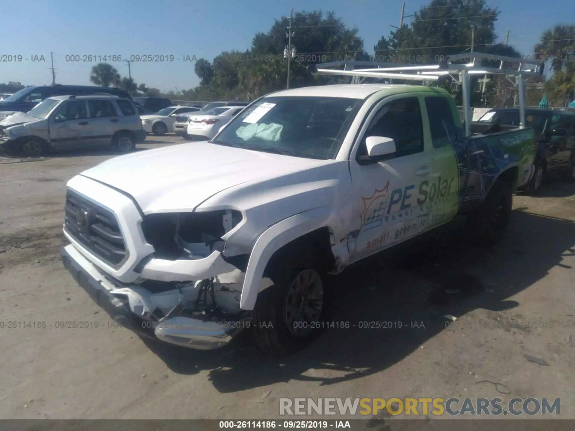 2 Photograph of a damaged car 5TFRZ5CN2KX073608 TOYOTA TACOMA 2019