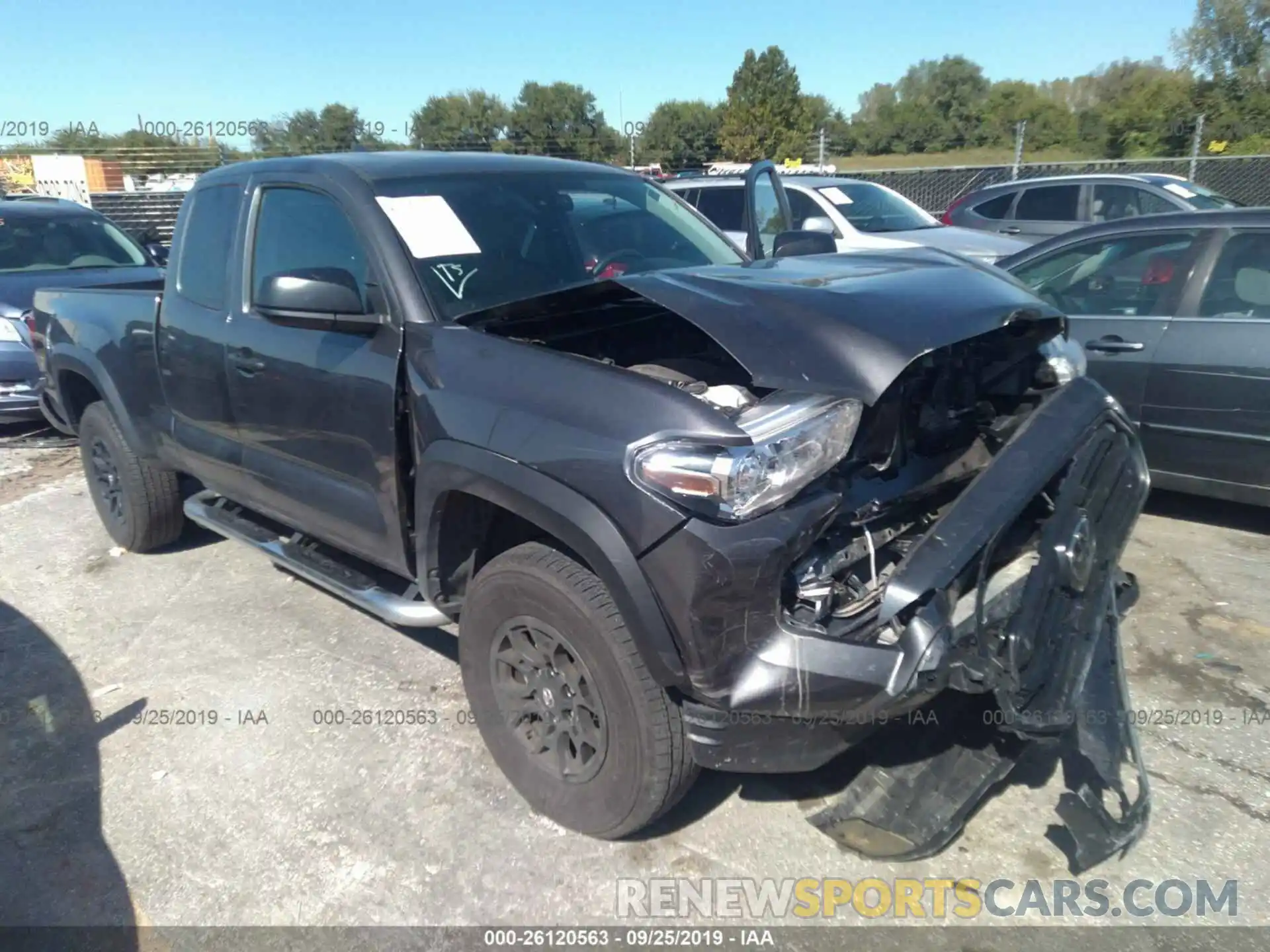 1 Photograph of a damaged car 5TFRZ5CN3KX074489 TOYOTA TACOMA 2019