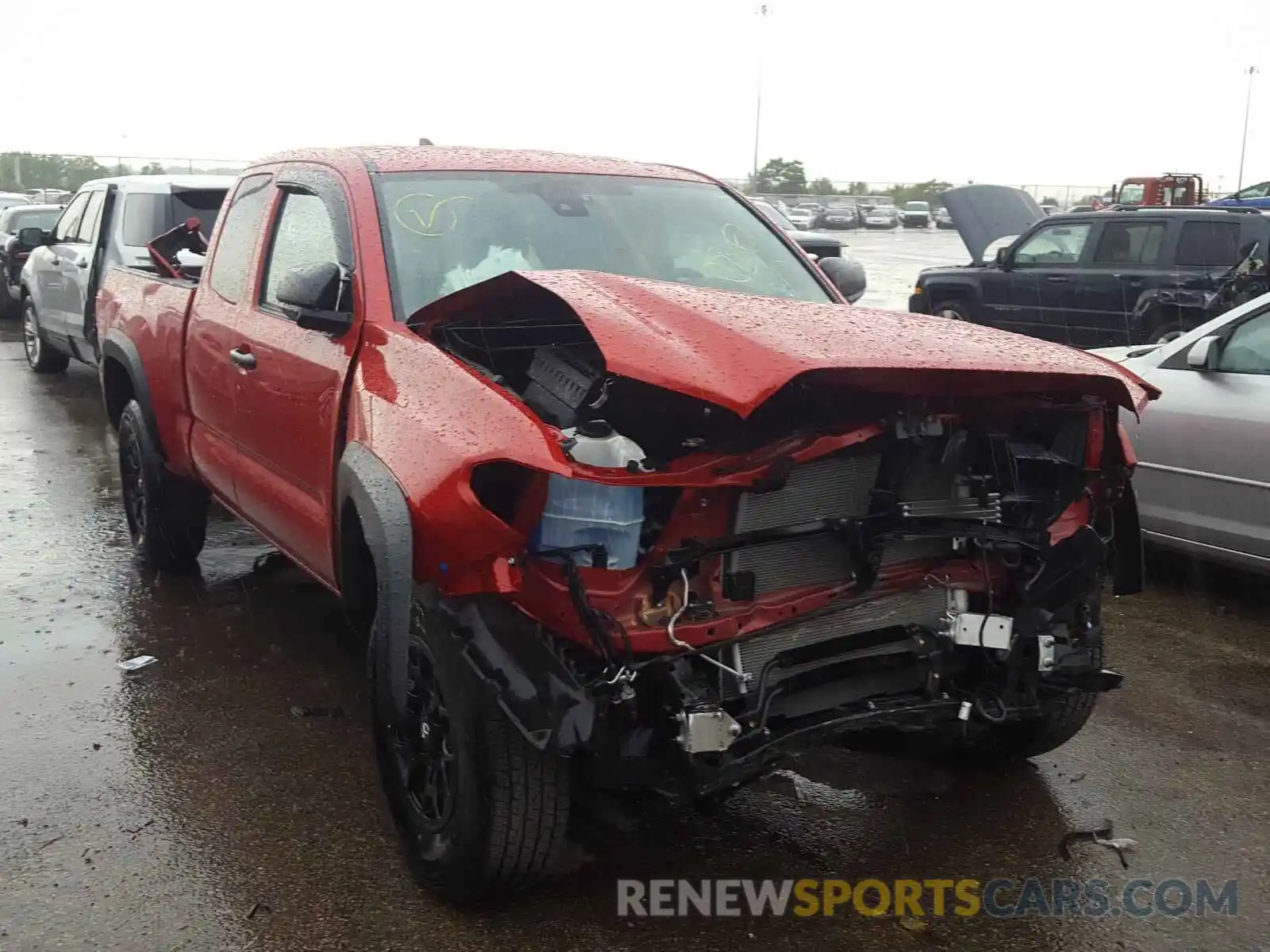 1 Photograph of a damaged car 5TFRZ5CN3KX082950 TOYOTA TACOMA 2019