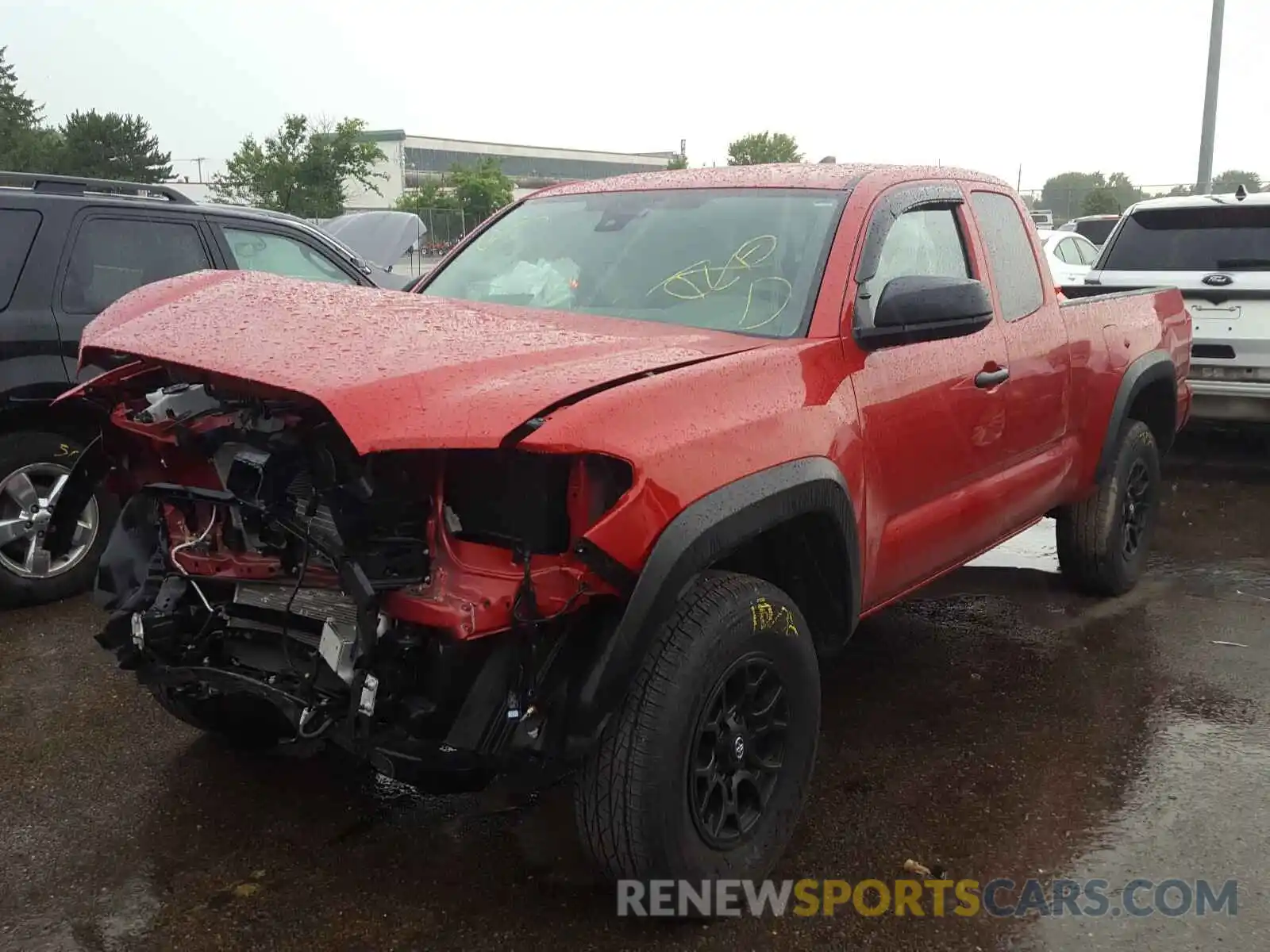 2 Photograph of a damaged car 5TFRZ5CN3KX082950 TOYOTA TACOMA 2019