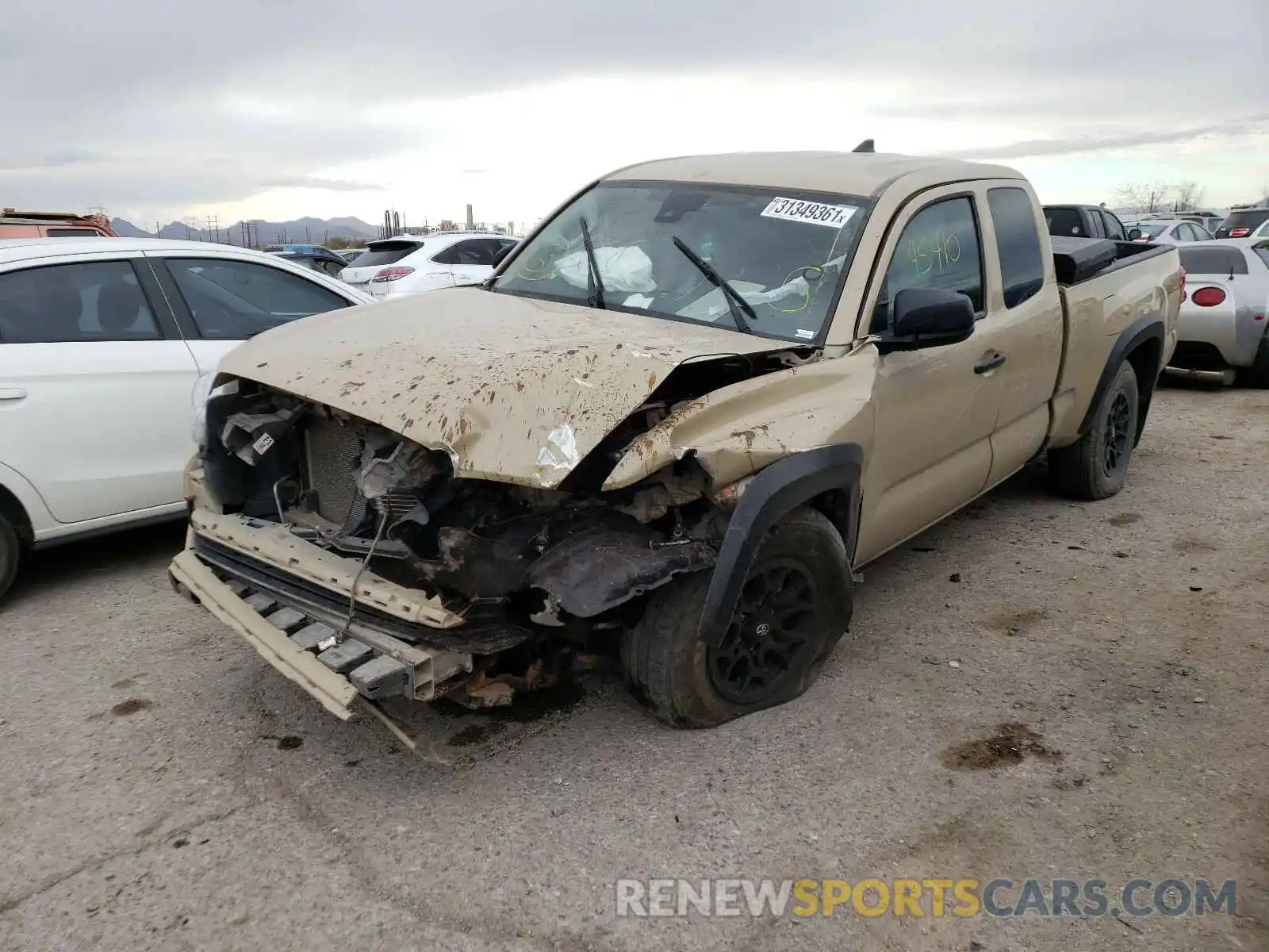 2 Photograph of a damaged car 5TFRZ5CN3KX085587 TOYOTA TACOMA 2019