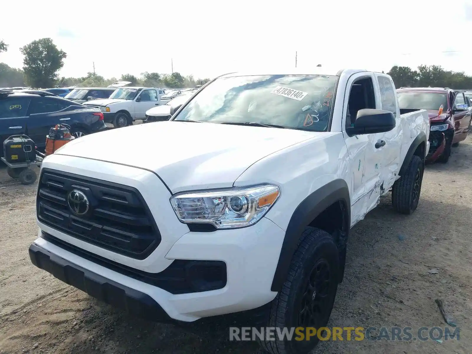 2 Photograph of a damaged car 5TFRZ5CN5KX072226 TOYOTA TACOMA 2019