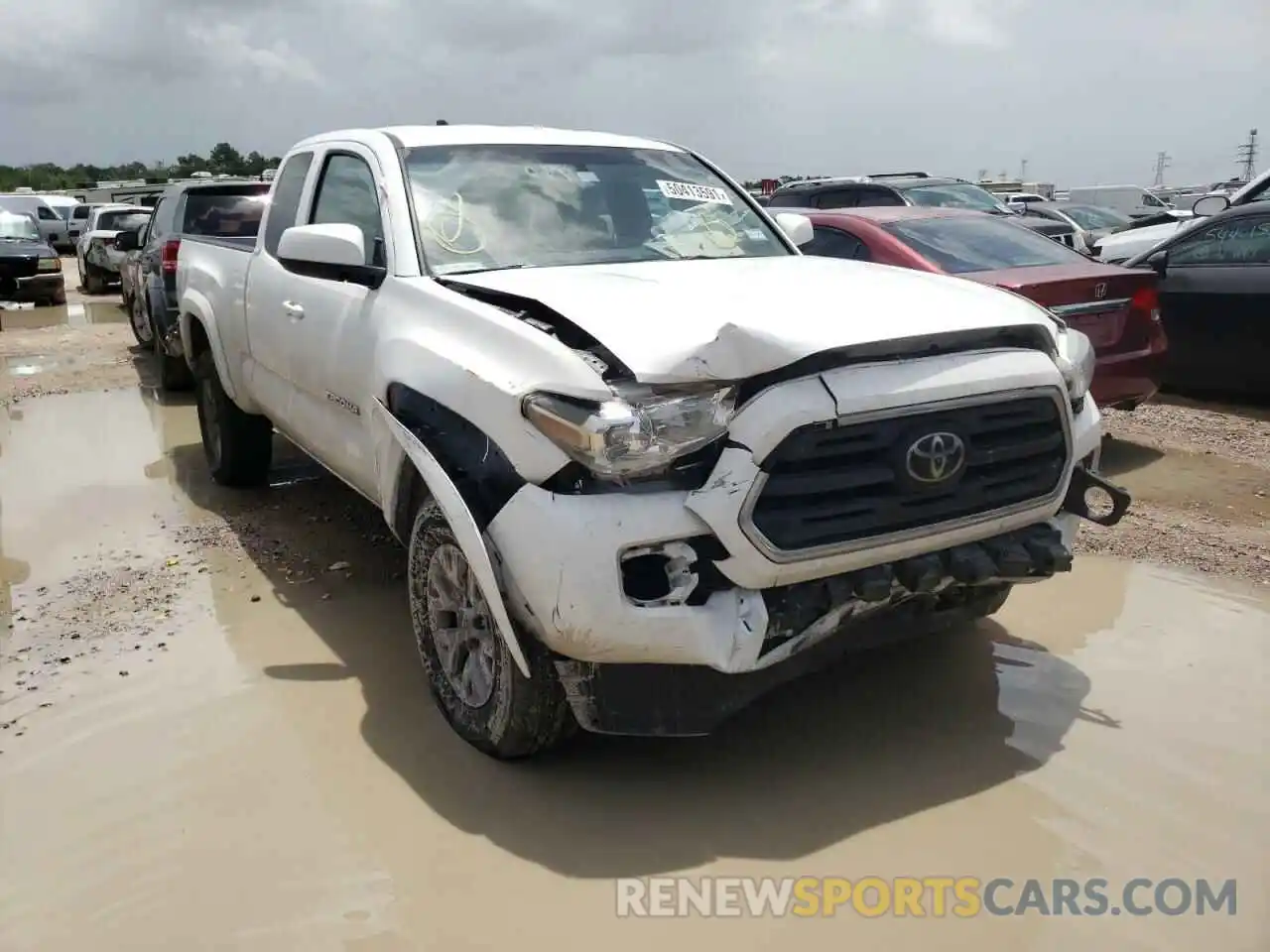 1 Photograph of a damaged car 5TFRZ5CN6KX074812 TOYOTA TACOMA 2019