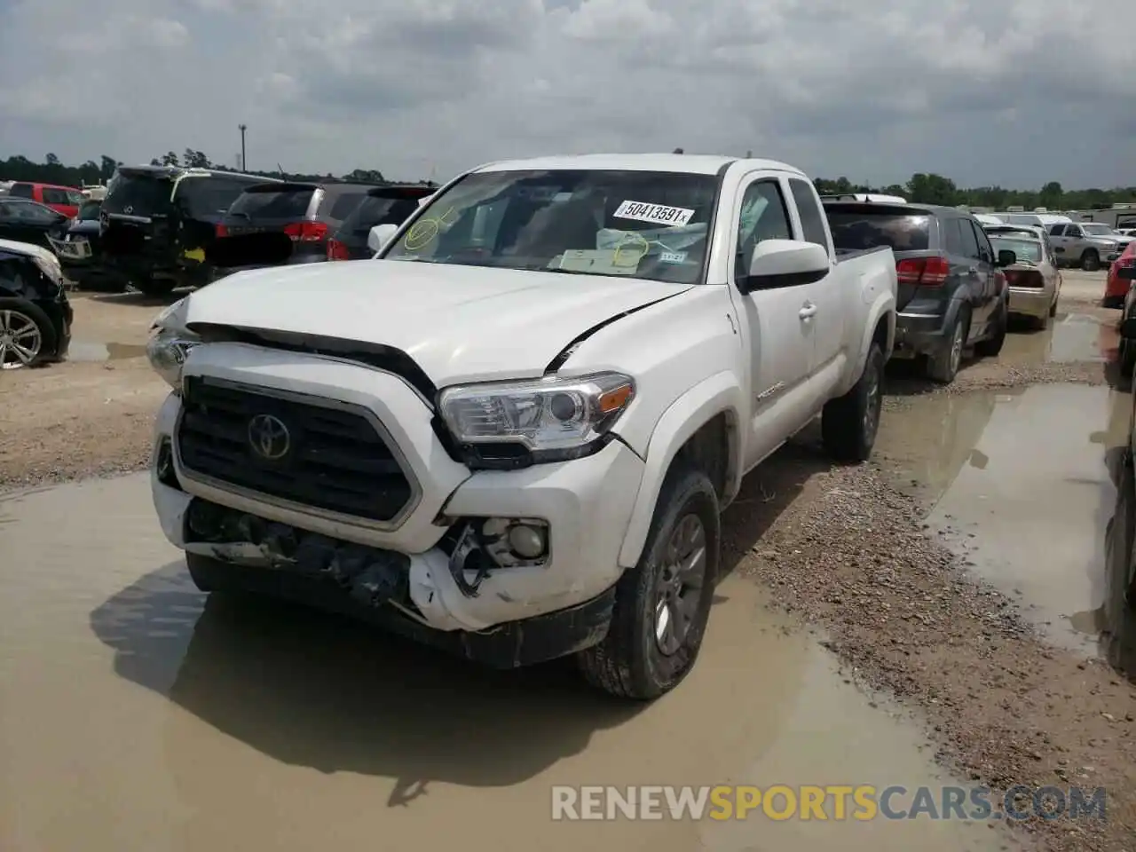 2 Photograph of a damaged car 5TFRZ5CN6KX074812 TOYOTA TACOMA 2019