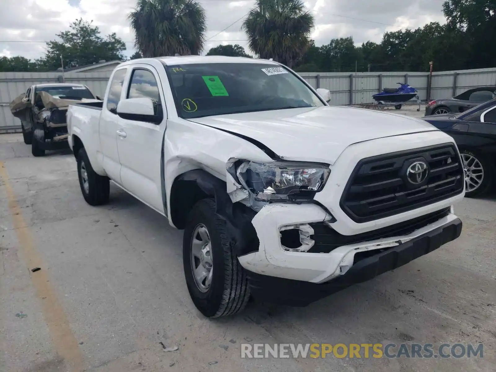 1 Photograph of a damaged car 5TFRZ5CN6KX083090 TOYOTA TACOMA 2019