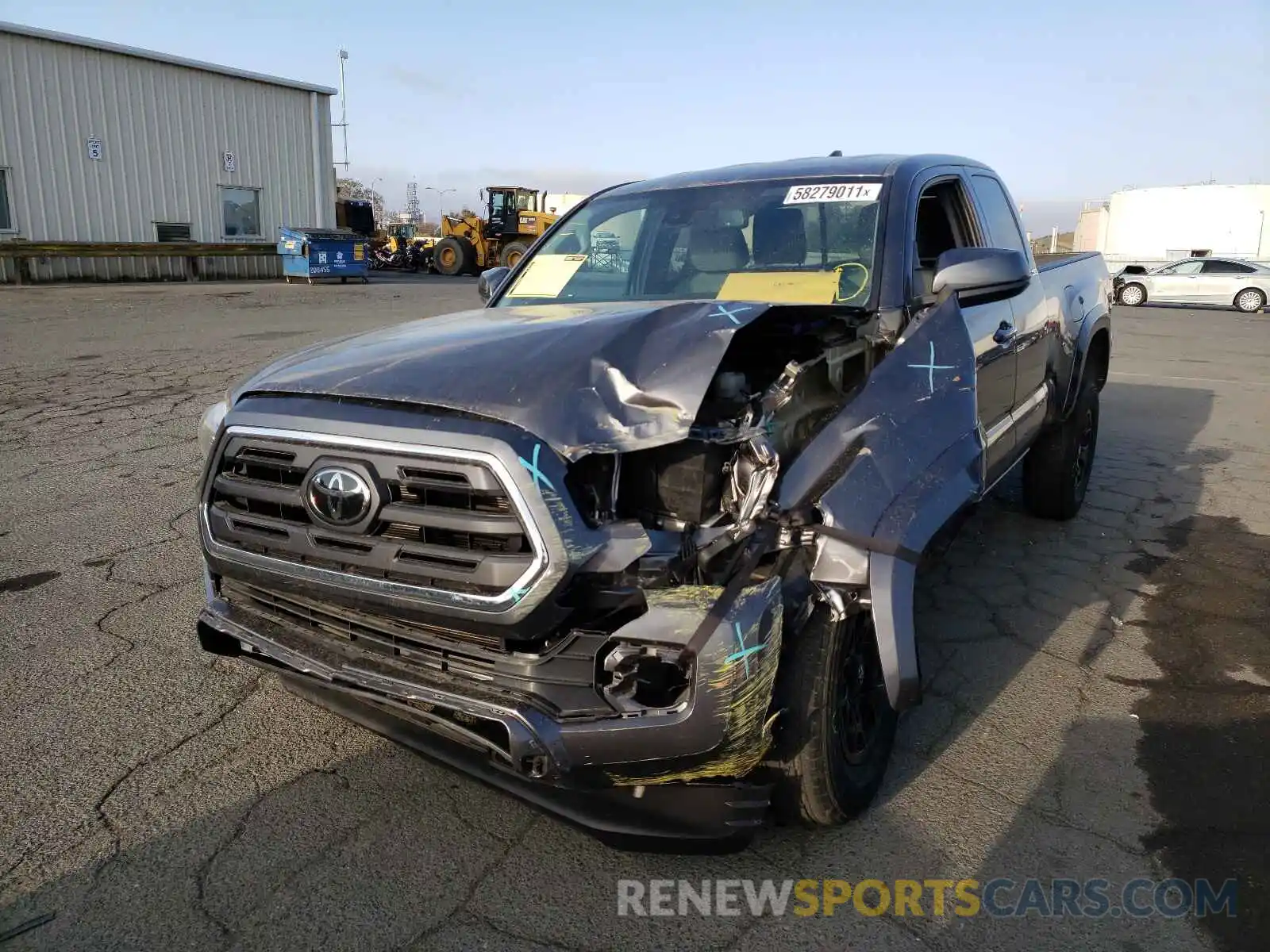 2 Photograph of a damaged car 5TFRZ5CN7KX077296 TOYOTA TACOMA 2019