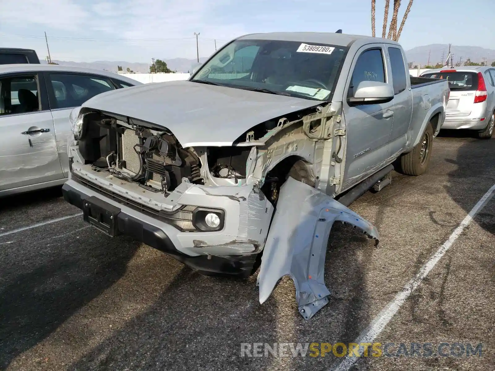 2 Photograph of a damaged car 5TFRZ5CN8KX080711 TOYOTA TACOMA 2019