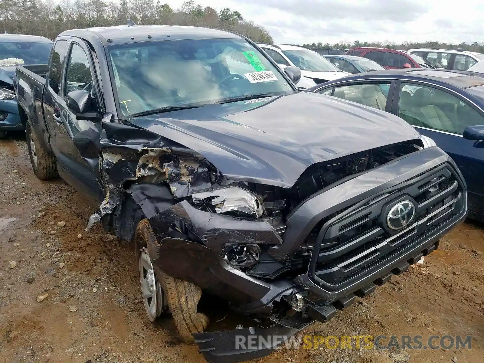 1 Photograph of a damaged car 5TFRZ5CN8KX083558 TOYOTA TACOMA 2019
