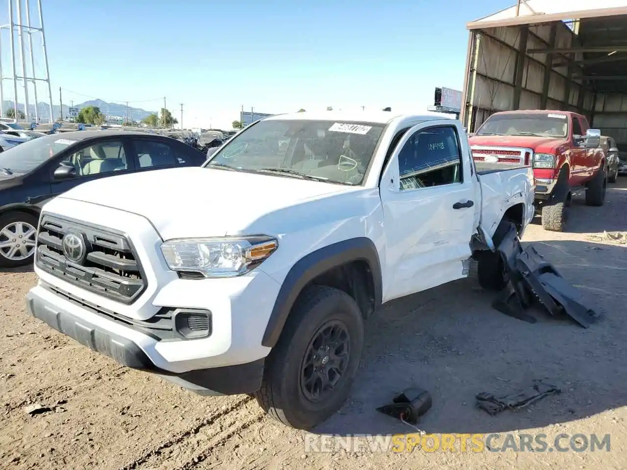 2 Photograph of a damaged car 5TFRZ5CN9KX081334 TOYOTA TACOMA 2019