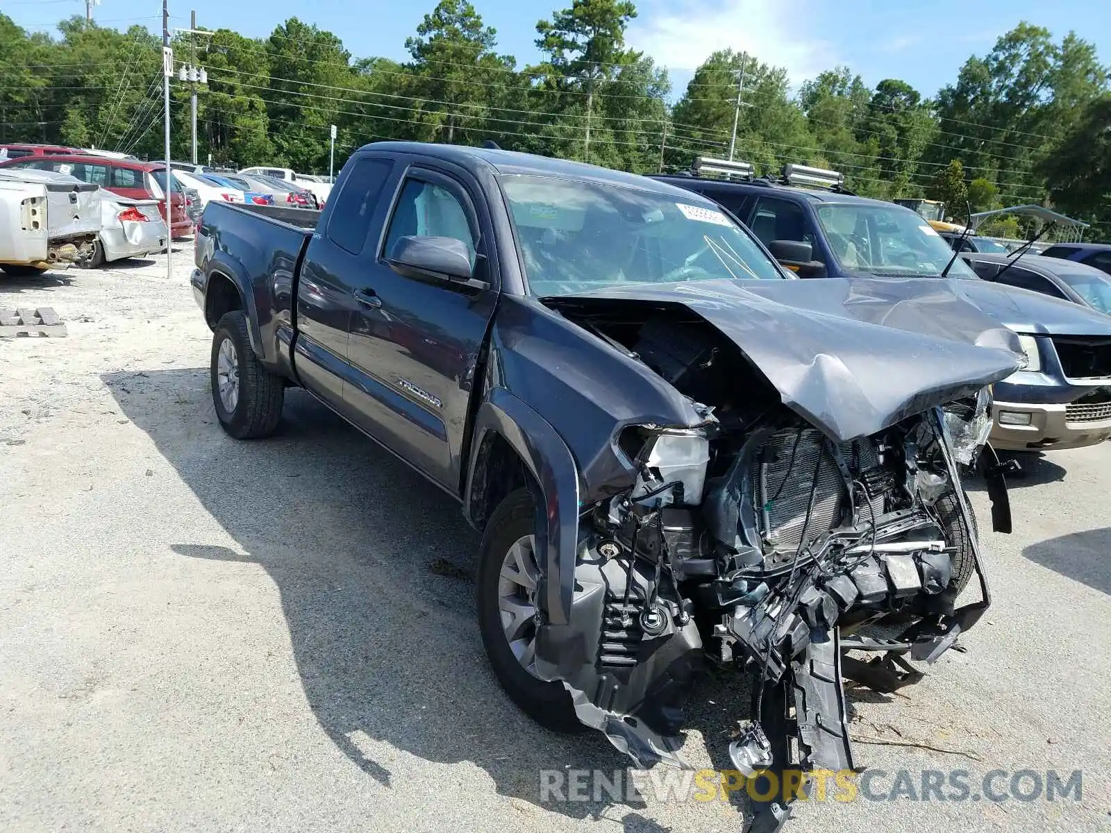 1 Photograph of a damaged car 5TFRZ5CNXKX073601 TOYOTA TACOMA 2019