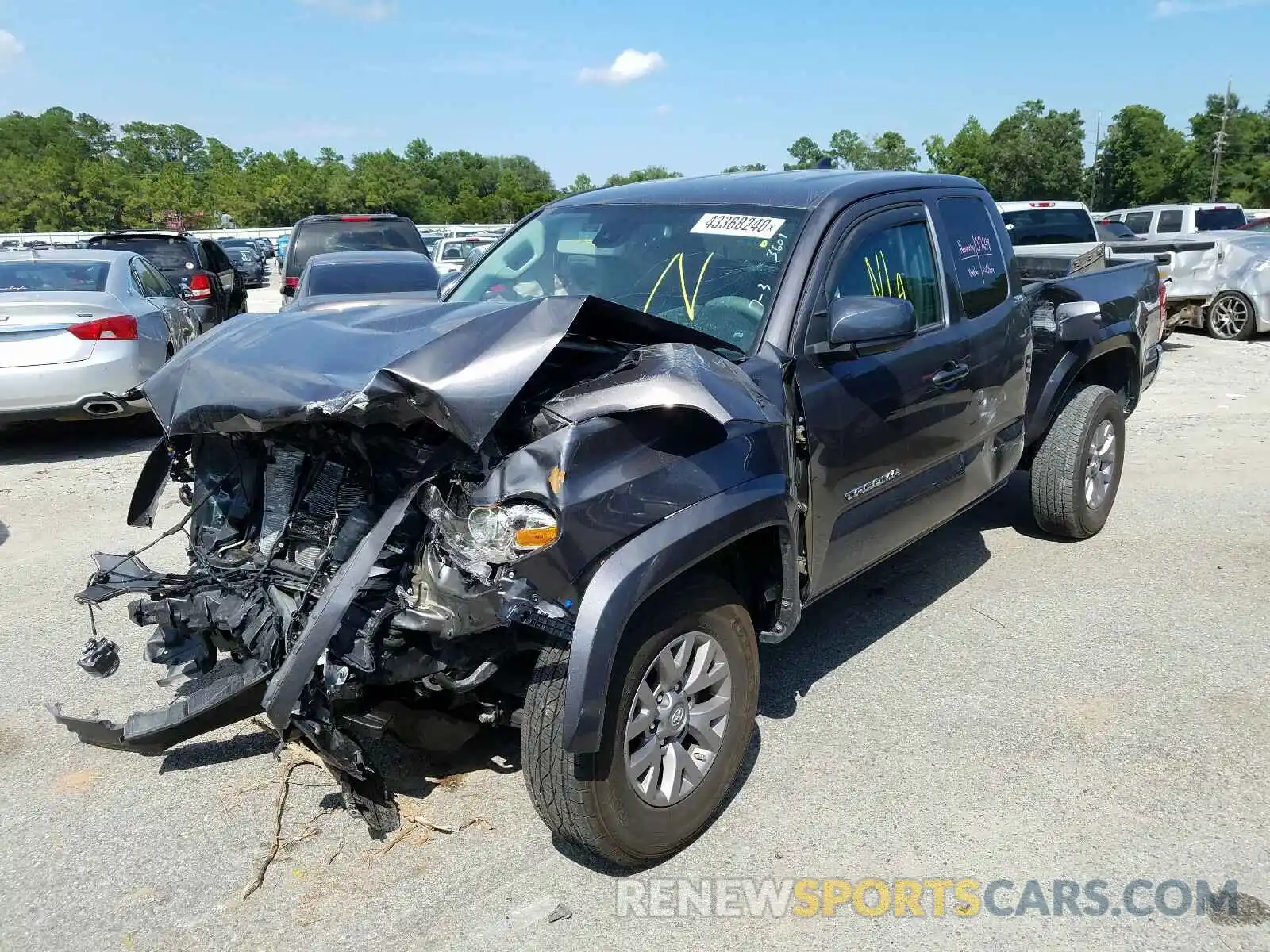 2 Photograph of a damaged car 5TFRZ5CNXKX073601 TOYOTA TACOMA 2019