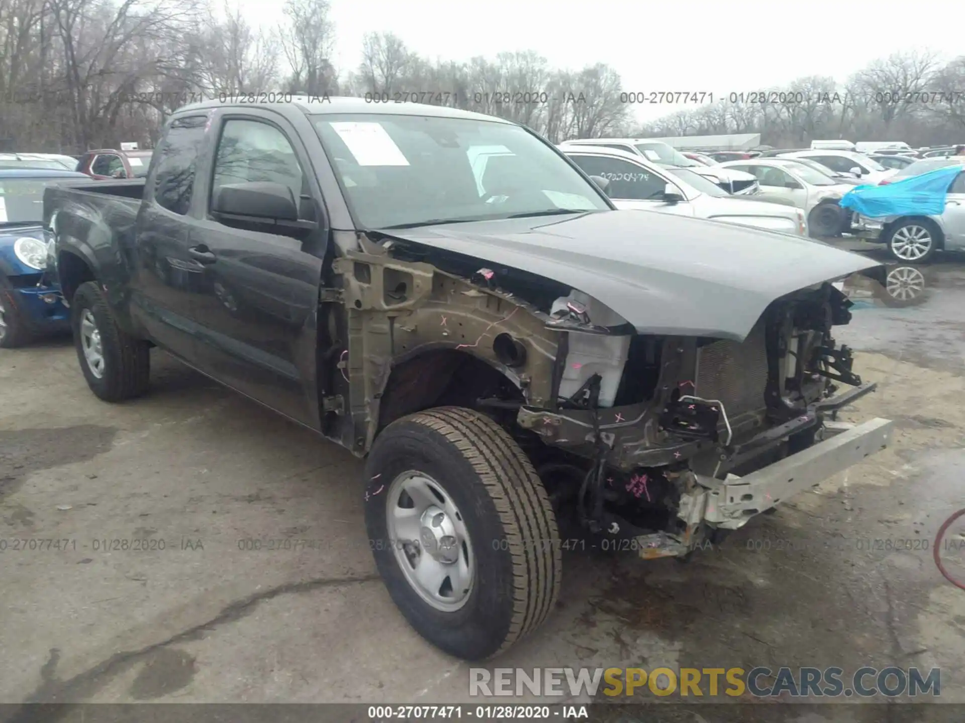 1 Photograph of a damaged car 5TFSX5EN0KX063874 TOYOTA TACOMA 2019