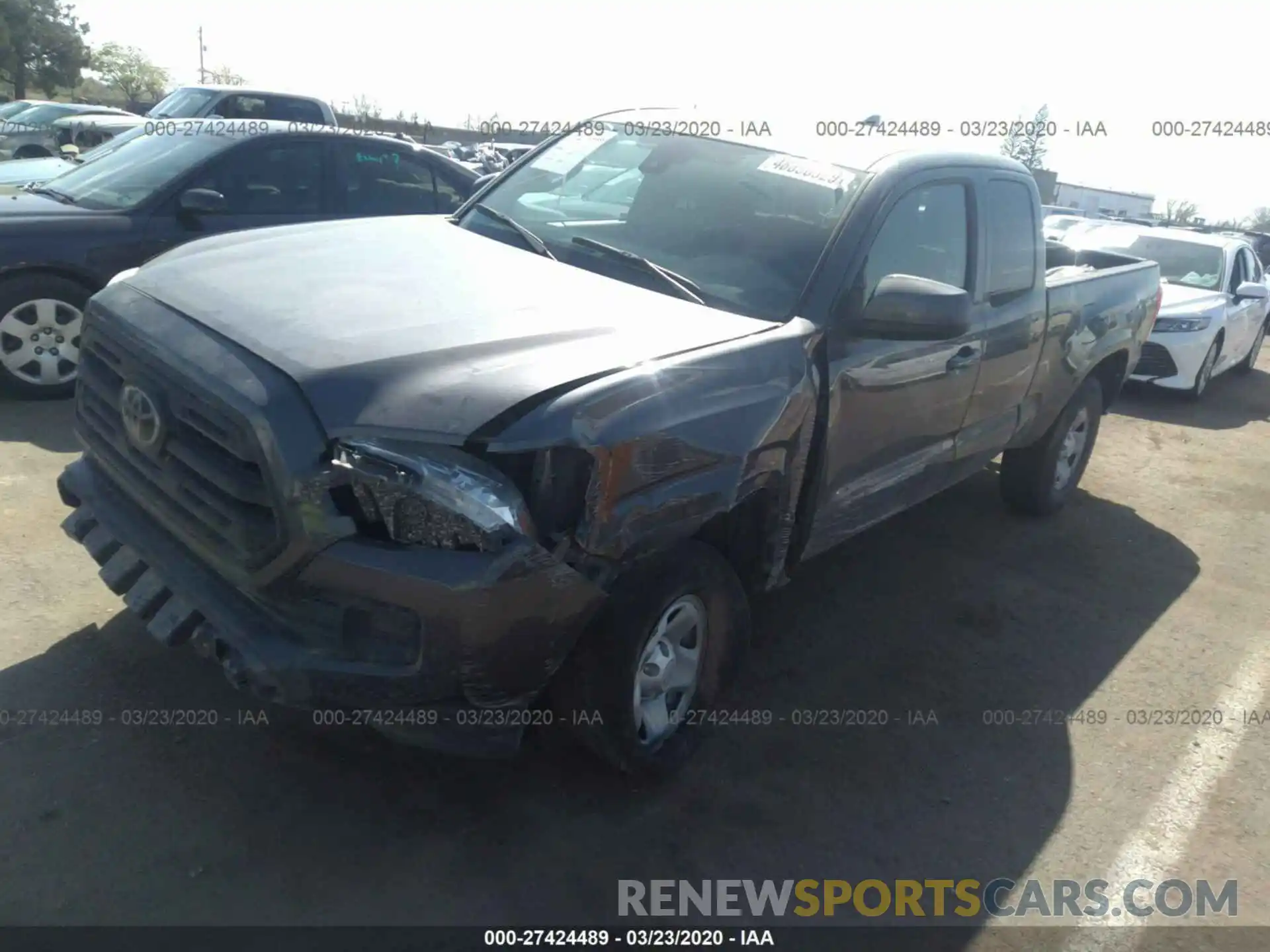 2 Photograph of a damaged car 5TFSX5EN7KX066092 TOYOTA TACOMA 2019