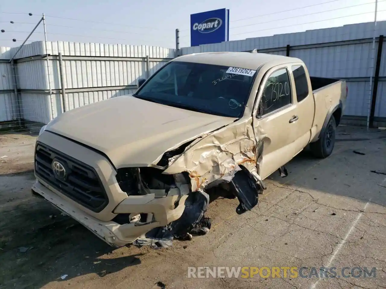 2 Photograph of a damaged car 5TFSZ5AN1KX207321 TOYOTA TACOMA 2019