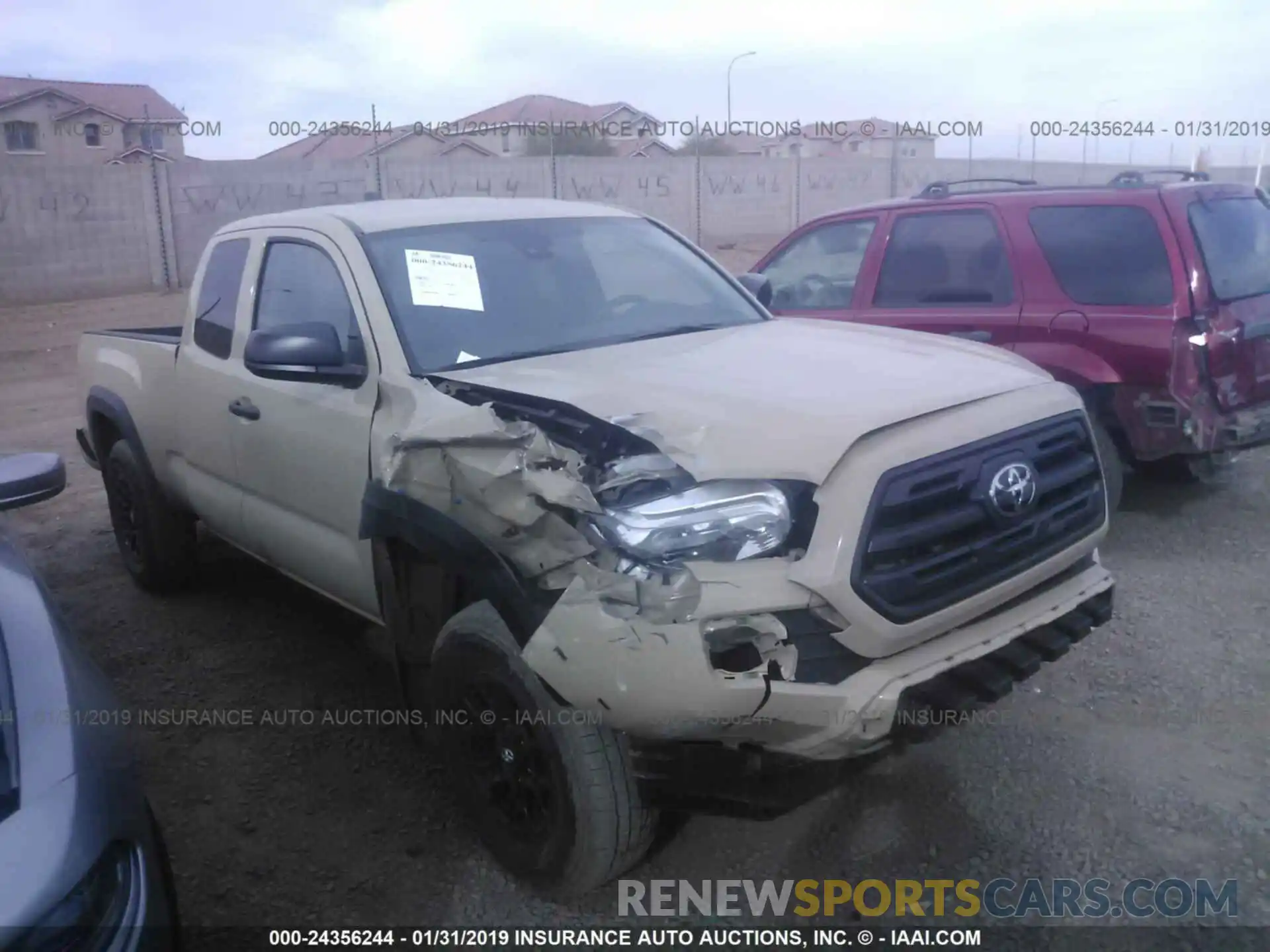 1 Photograph of a damaged car 5TFSZ5AN3KX171860 TOYOTA TACOMA 2019