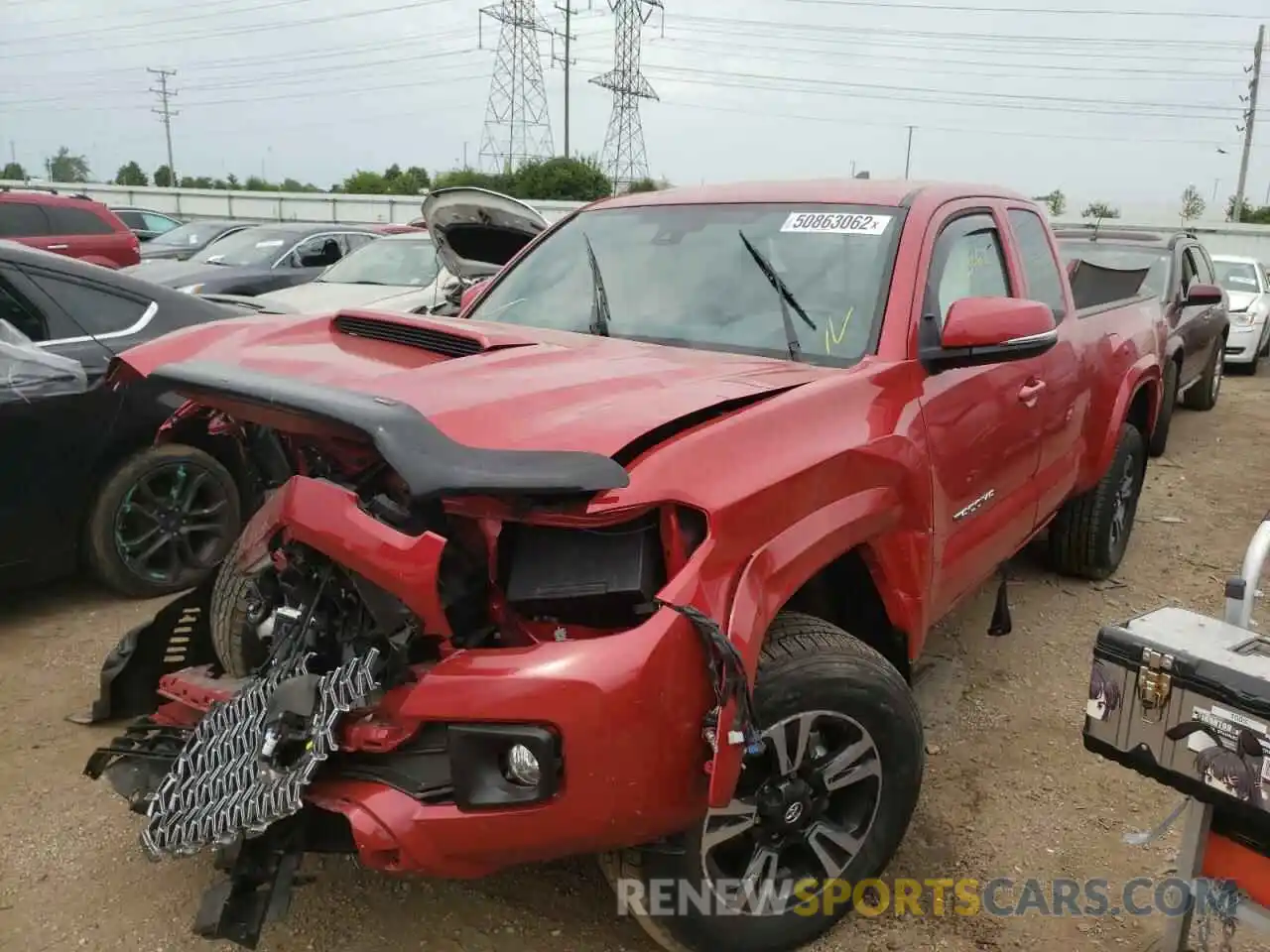 2 Photograph of a damaged car 5TFSZ5AN5KX174193 TOYOTA TACOMA 2019