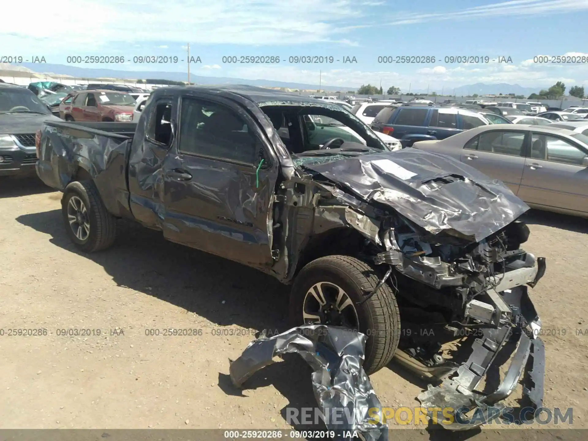 1 Photograph of a damaged car 5TFSZ5AN6KX173277 TOYOTA TACOMA 2019