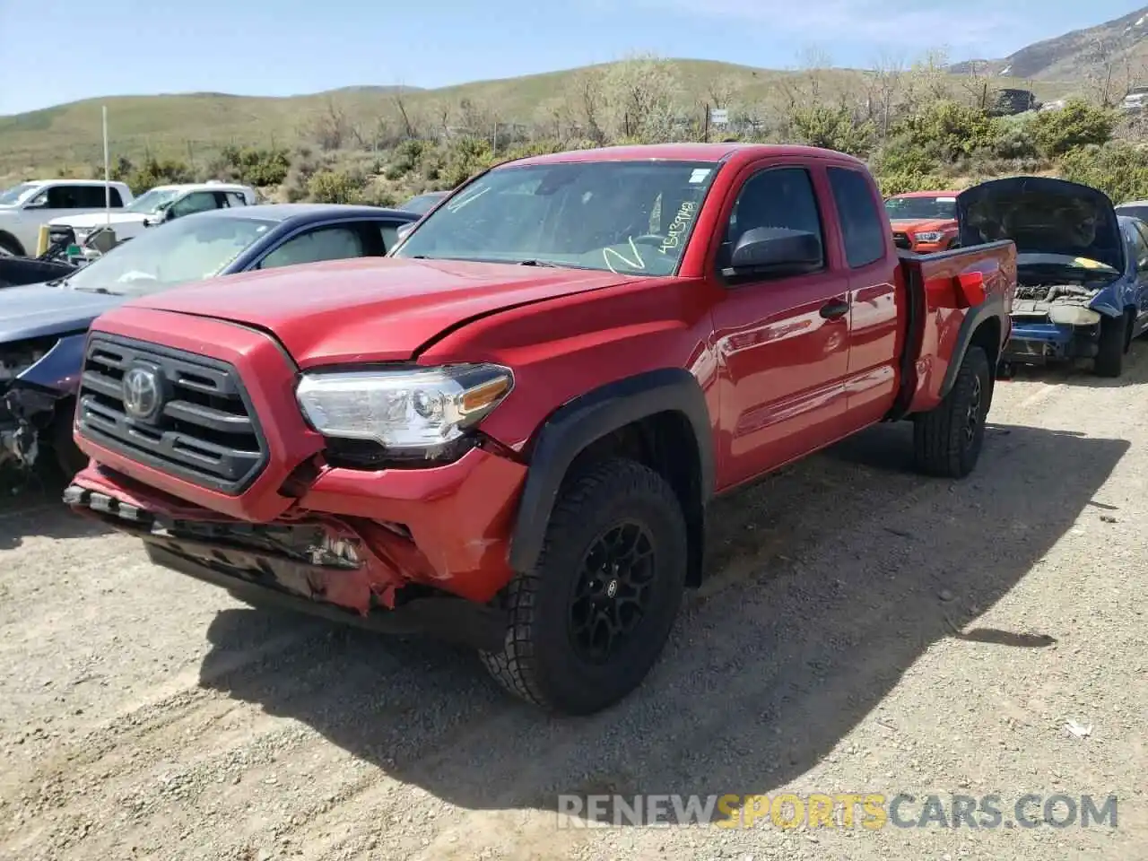 2 Photograph of a damaged car 5TFSZ5AN7KX171344 TOYOTA TACOMA 2019