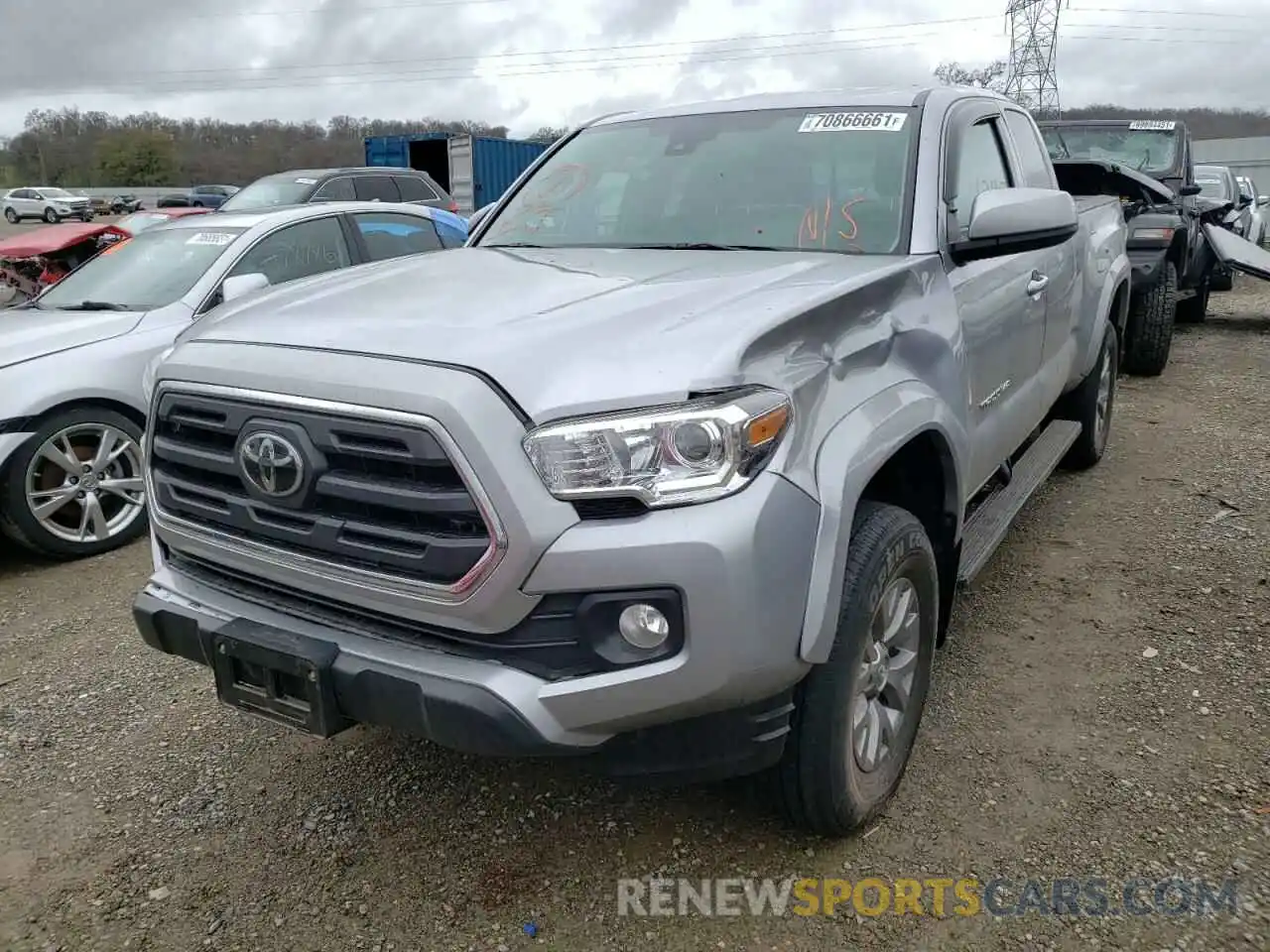 2 Photograph of a damaged car 5TFSZ5AN8KX195782 TOYOTA TACOMA 2019