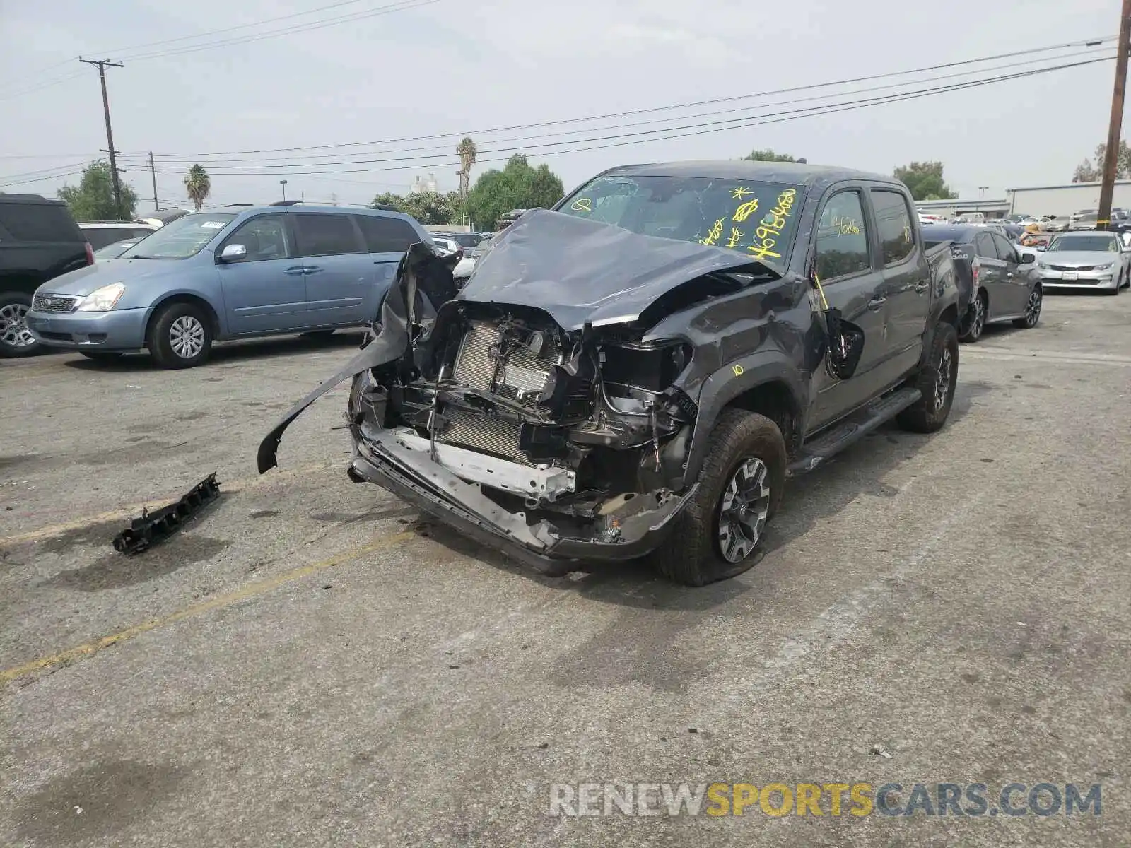 2 Photograph of a damaged car 3TMAZ5CN0LM123765 TOYOTA TACOMA 2020