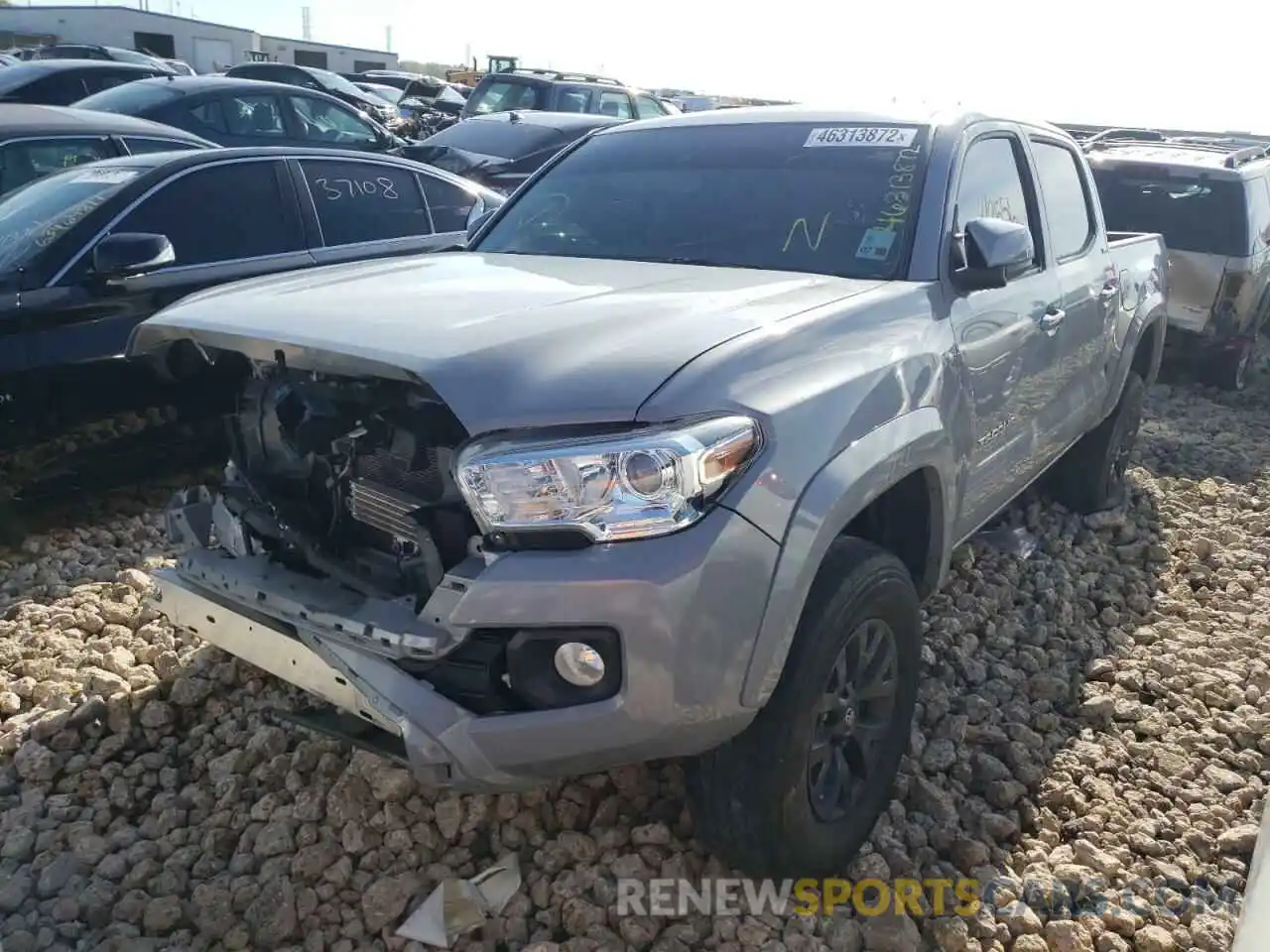 2 Photograph of a damaged car 3TMAZ5CN1LM131504 TOYOTA TACOMA 2020