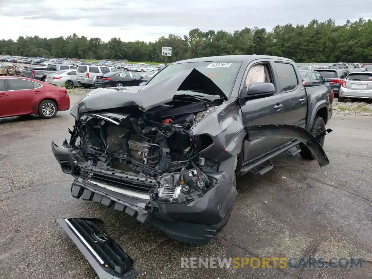 2 Photograph of a damaged car 3TMAZ5CN2LM118289 TOYOTA TACOMA 2020