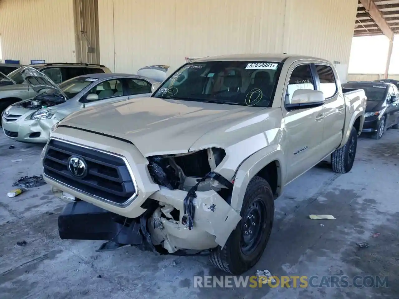 2 Photograph of a damaged car 3TMAZ5CN8LM122119 TOYOTA TACOMA 2020