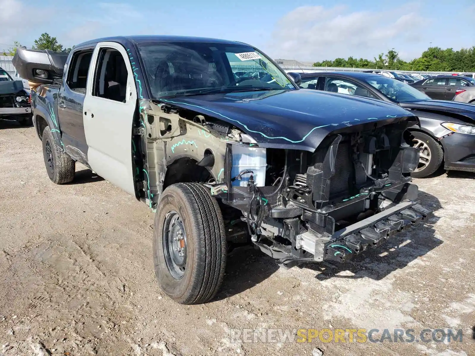 1 Photograph of a damaged car 3TMAZ5CN8LM140362 TOYOTA TACOMA 2020