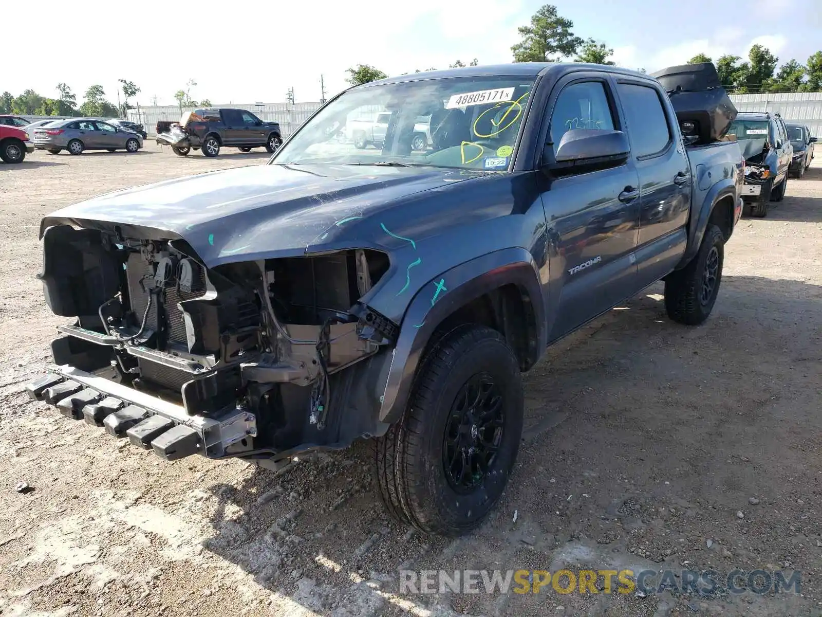 2 Photograph of a damaged car 3TMAZ5CN8LM140362 TOYOTA TACOMA 2020