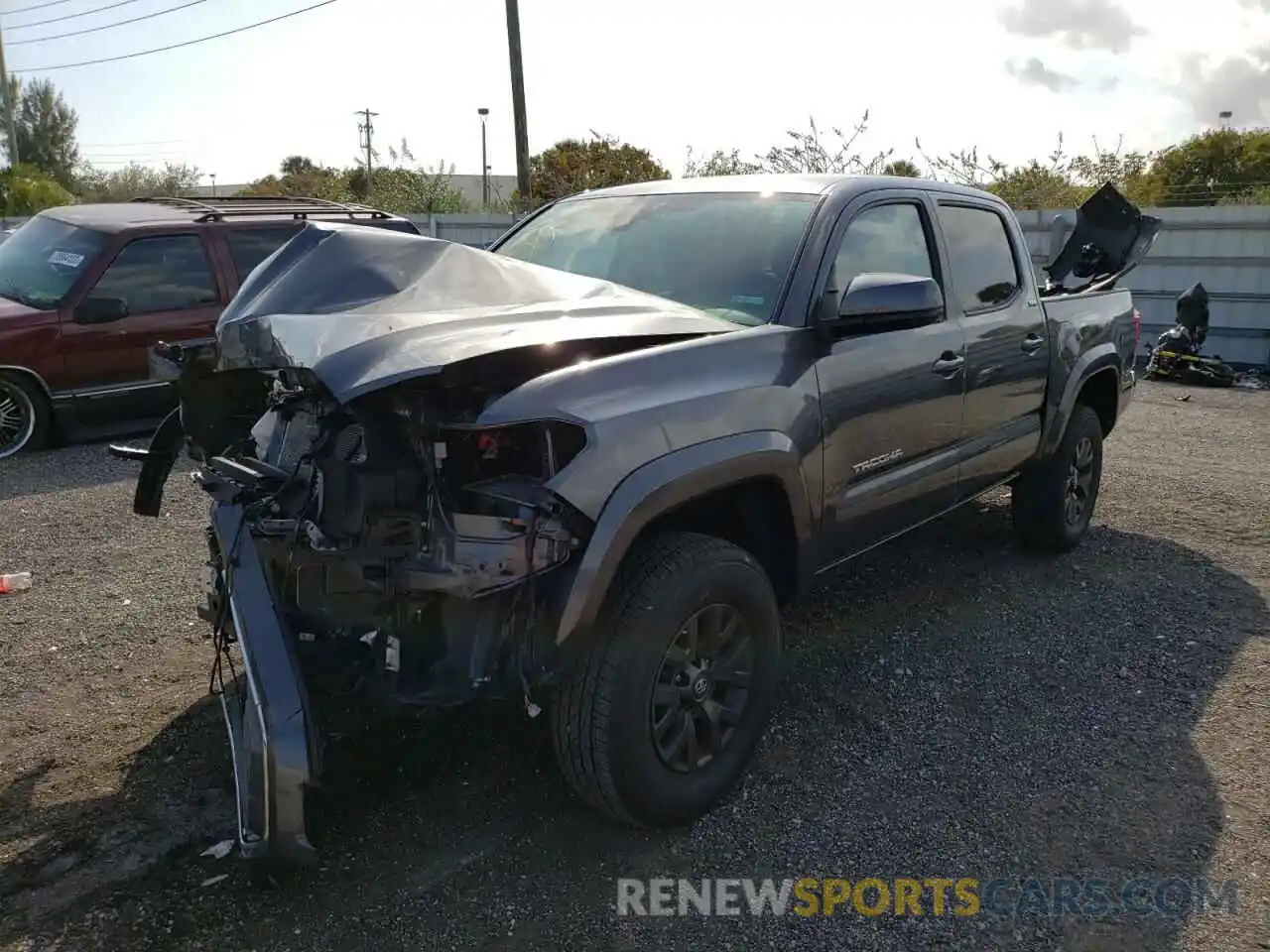 2 Photograph of a damaged car 3TMAZ5CNXLM130156 TOYOTA TACOMA 2020