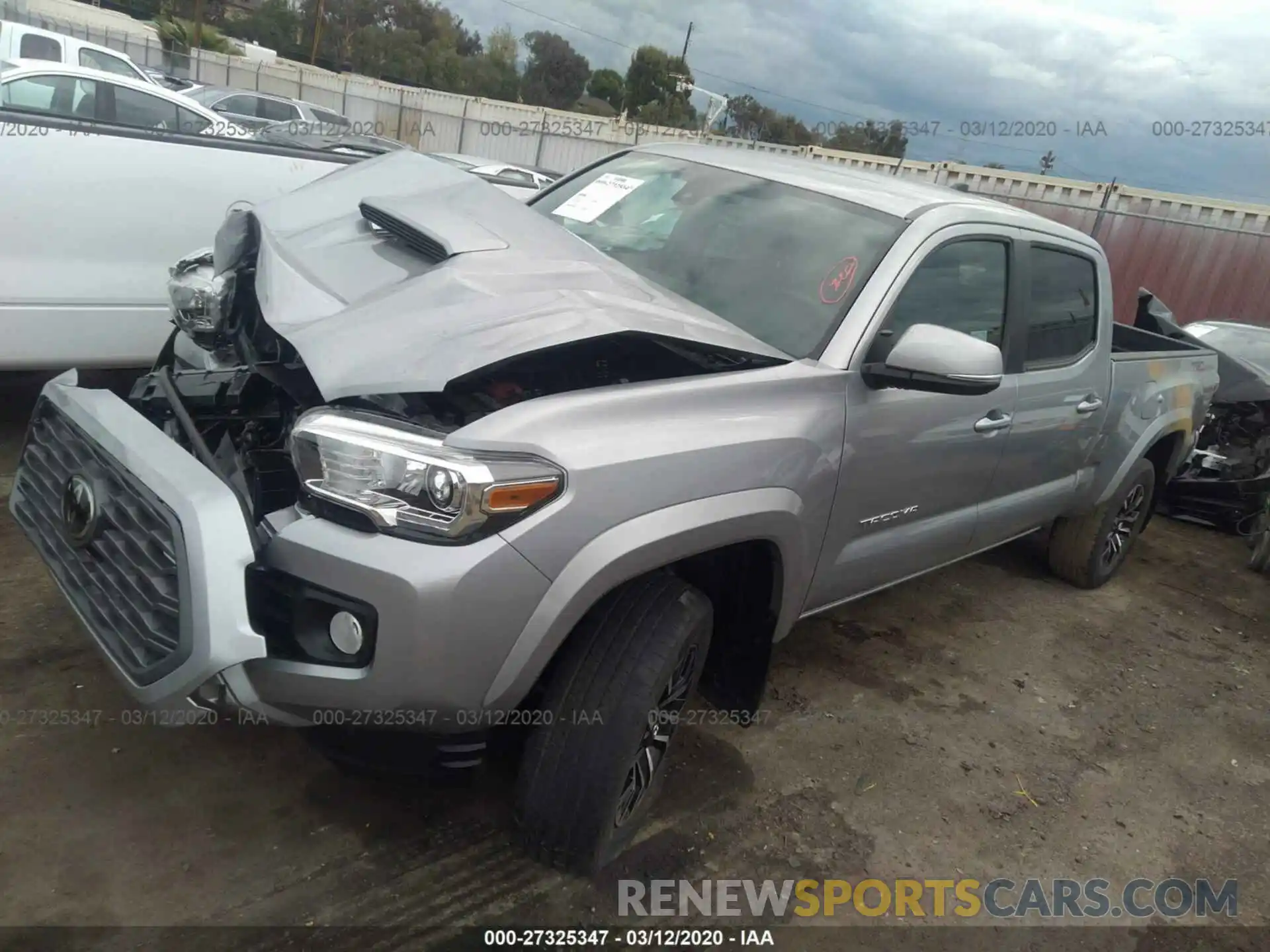 2 Photograph of a damaged car 3TMBZ5DN4LM023669 TOYOTA TACOMA 2020