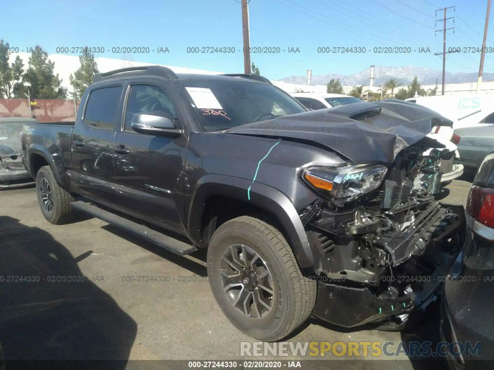 1 Photograph of a damaged car 3TMBZ5DN7LM024962 TOYOTA TACOMA 2020