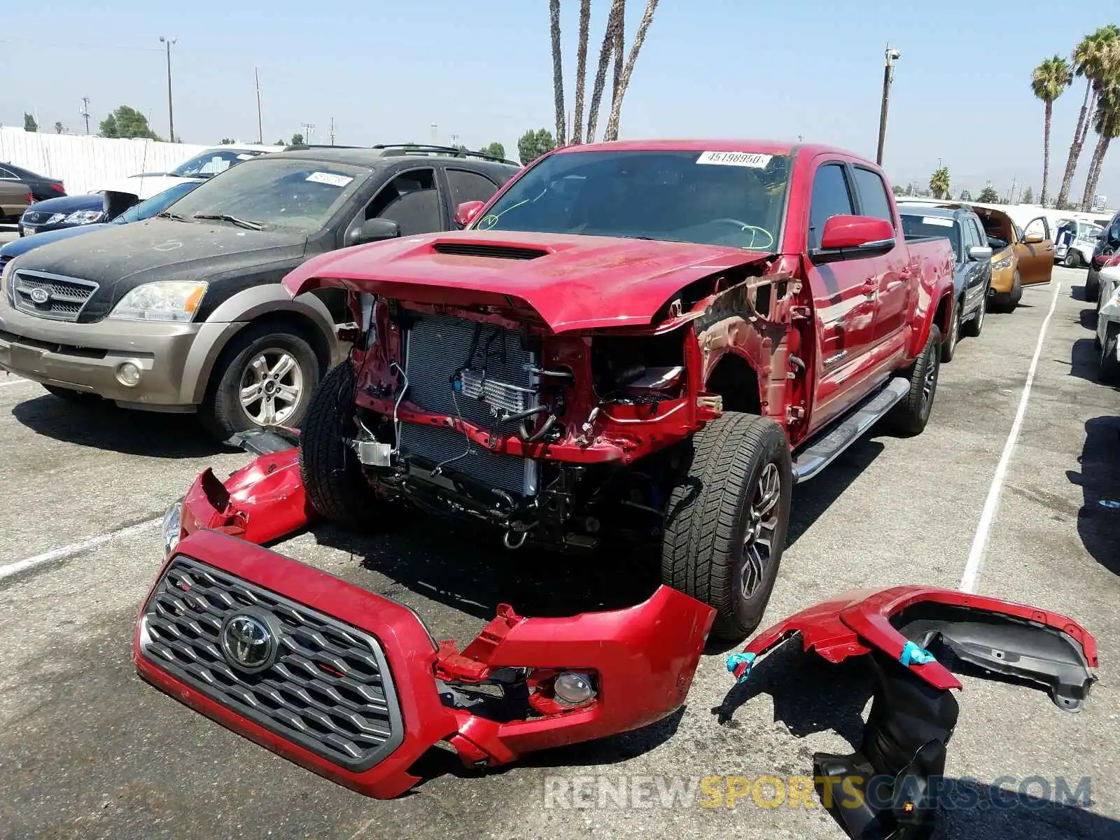 2 Photograph of a damaged car 3TMBZ5DN7LM025707 TOYOTA TACOMA 2020