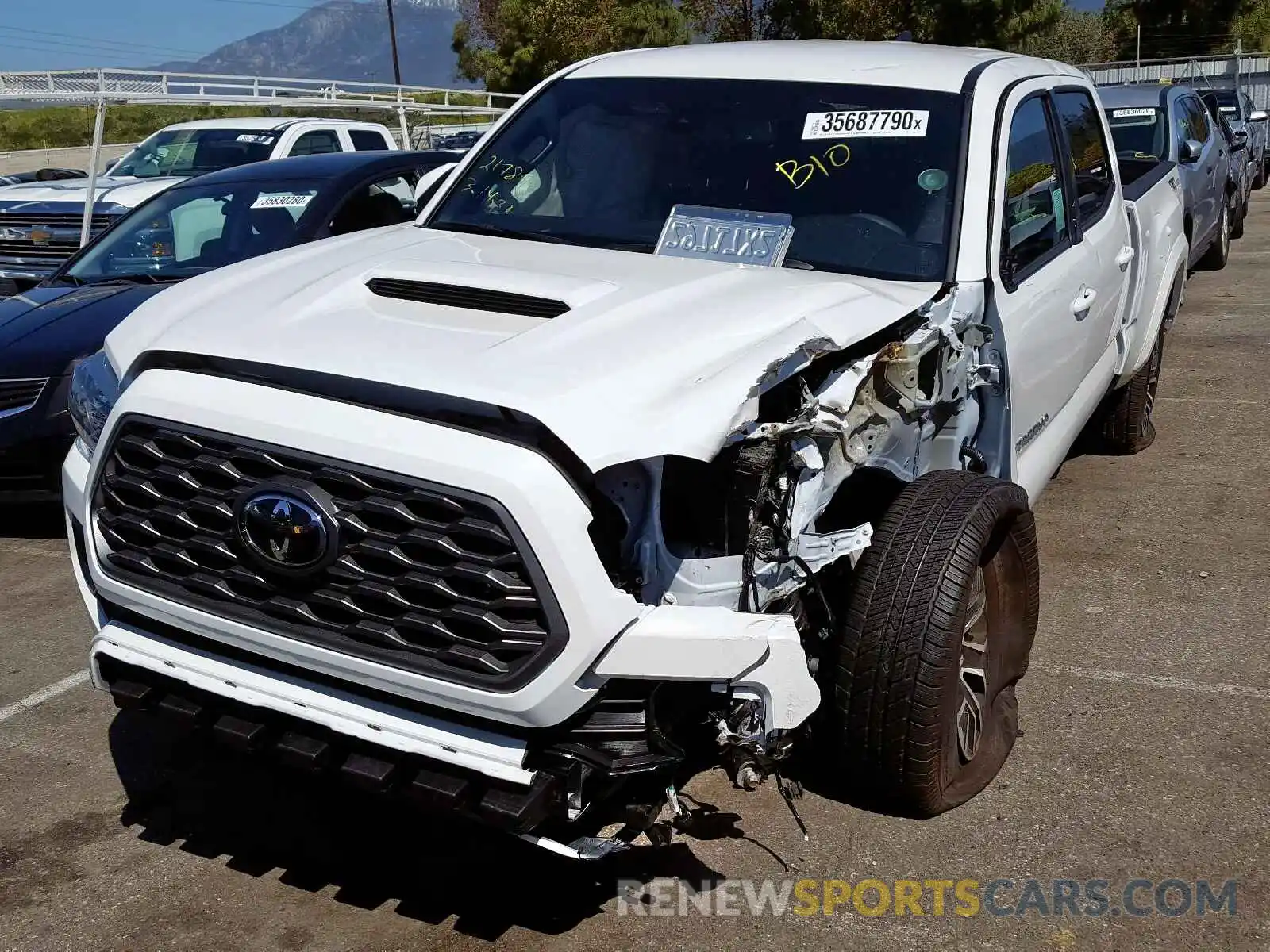 2 Photograph of a damaged car 3TMBZ5DN8LM025344 TOYOTA TACOMA 2020