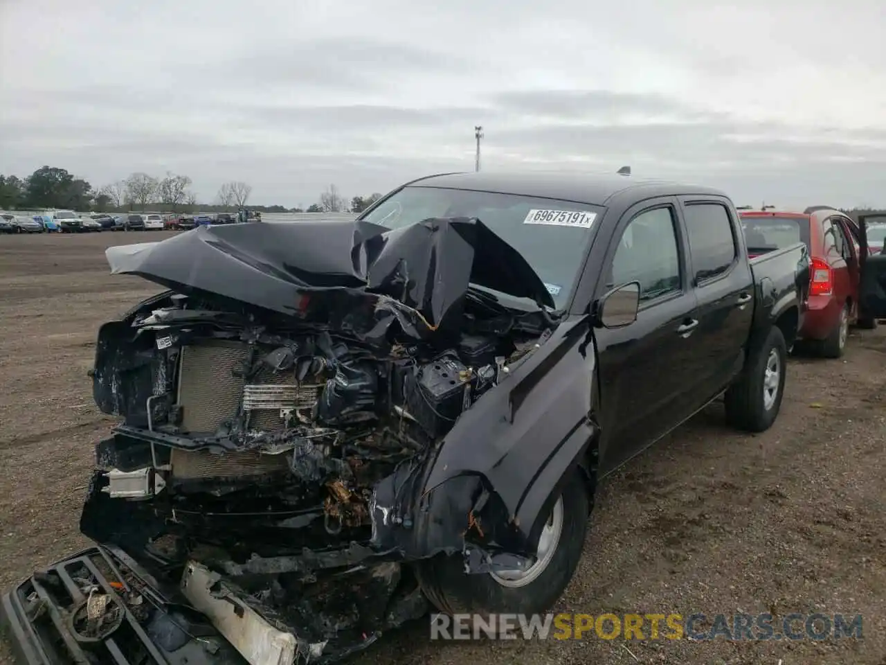 2 Photograph of a damaged car 3TMCZ5AN0LM300469 TOYOTA TACOMA 2020