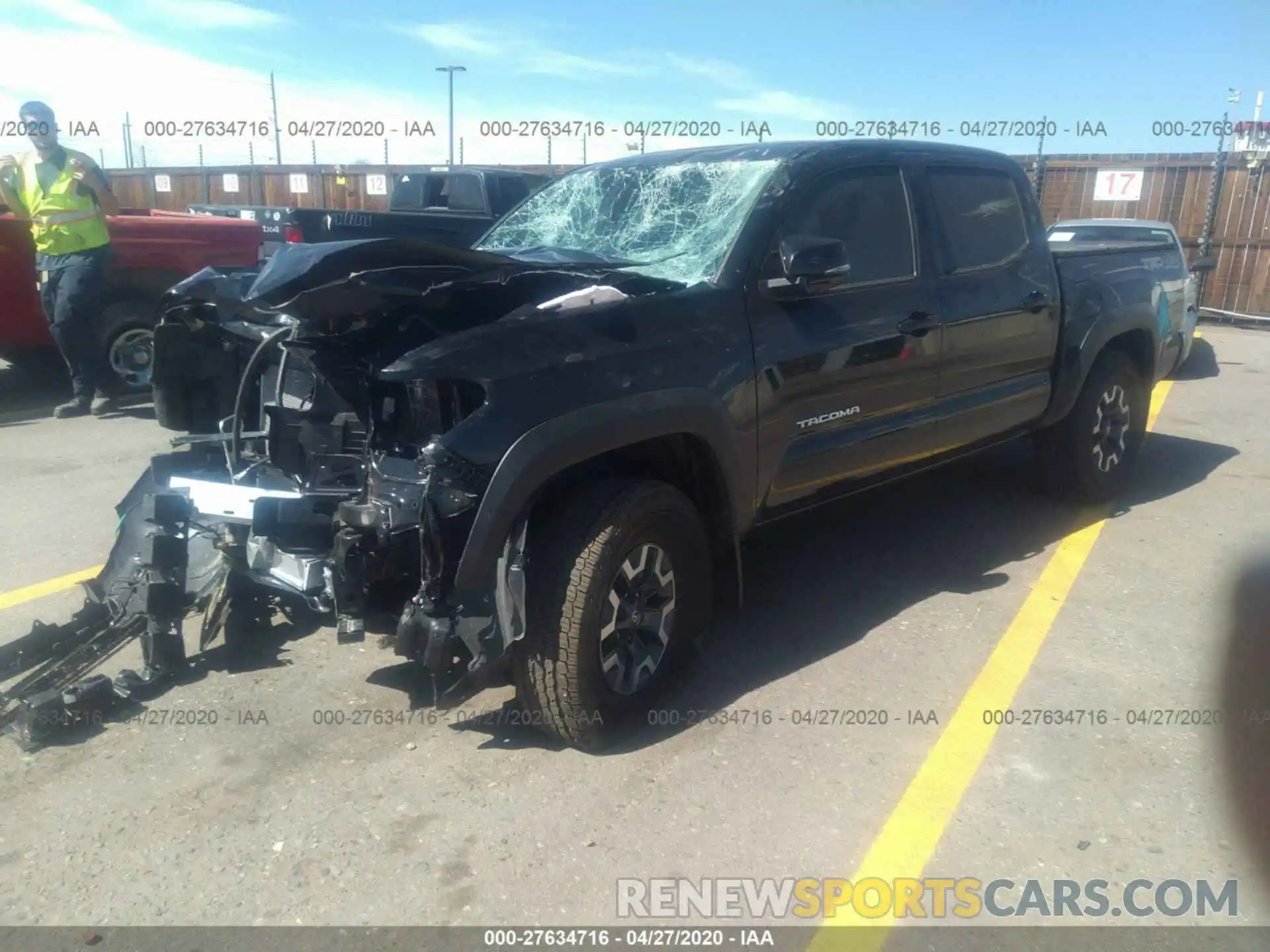 2 Photograph of a damaged car 3TMCZ5AN0LM302531 TOYOTA TACOMA 2020