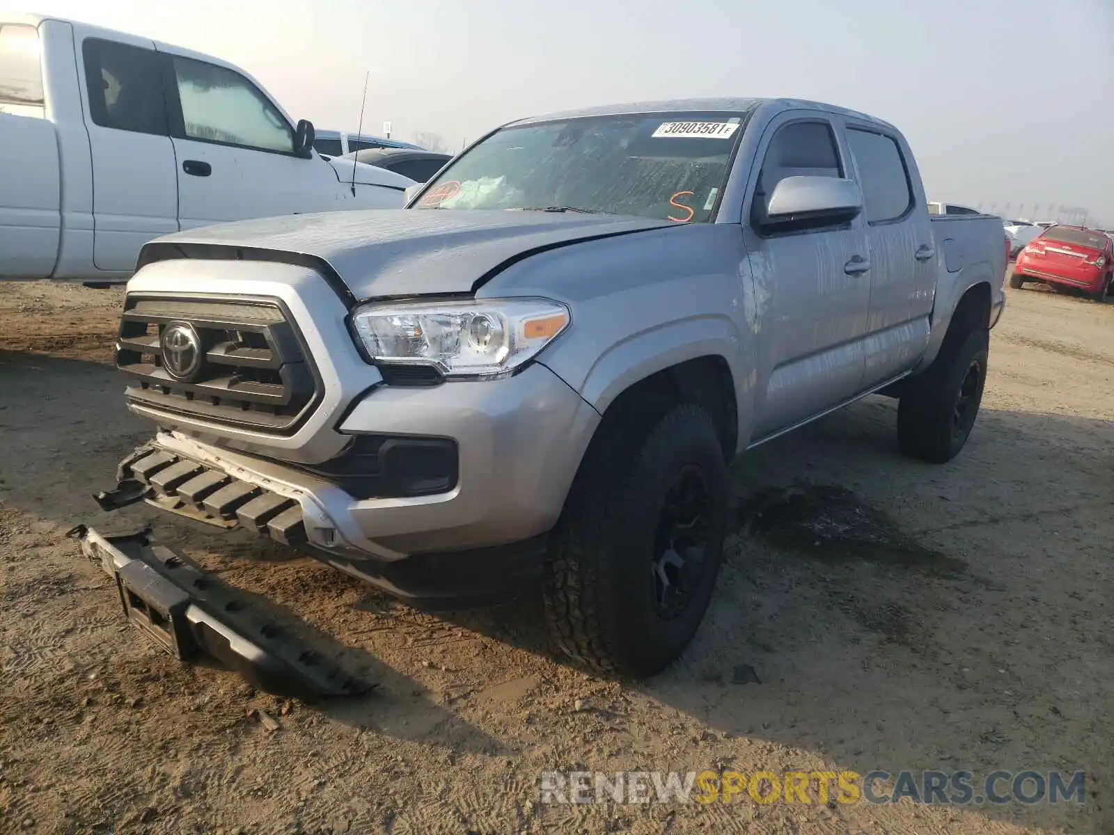 2 Photograph of a damaged car 3TMCZ5AN0LM303520 TOYOTA TACOMA 2020