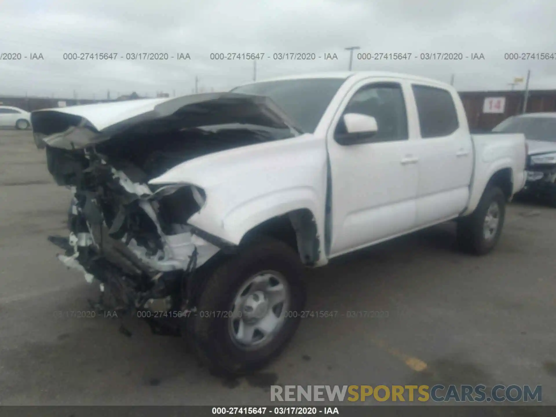 2 Photograph of a damaged car 3TMCZ5AN0LM303582 TOYOTA TACOMA 2020