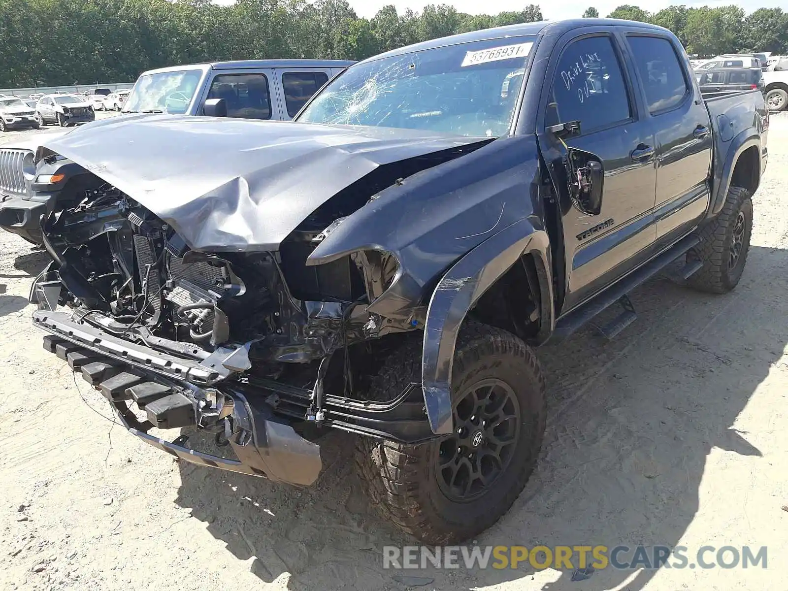 2 Photograph of a damaged car 3TMCZ5AN0LM304053 TOYOTA TACOMA 2020